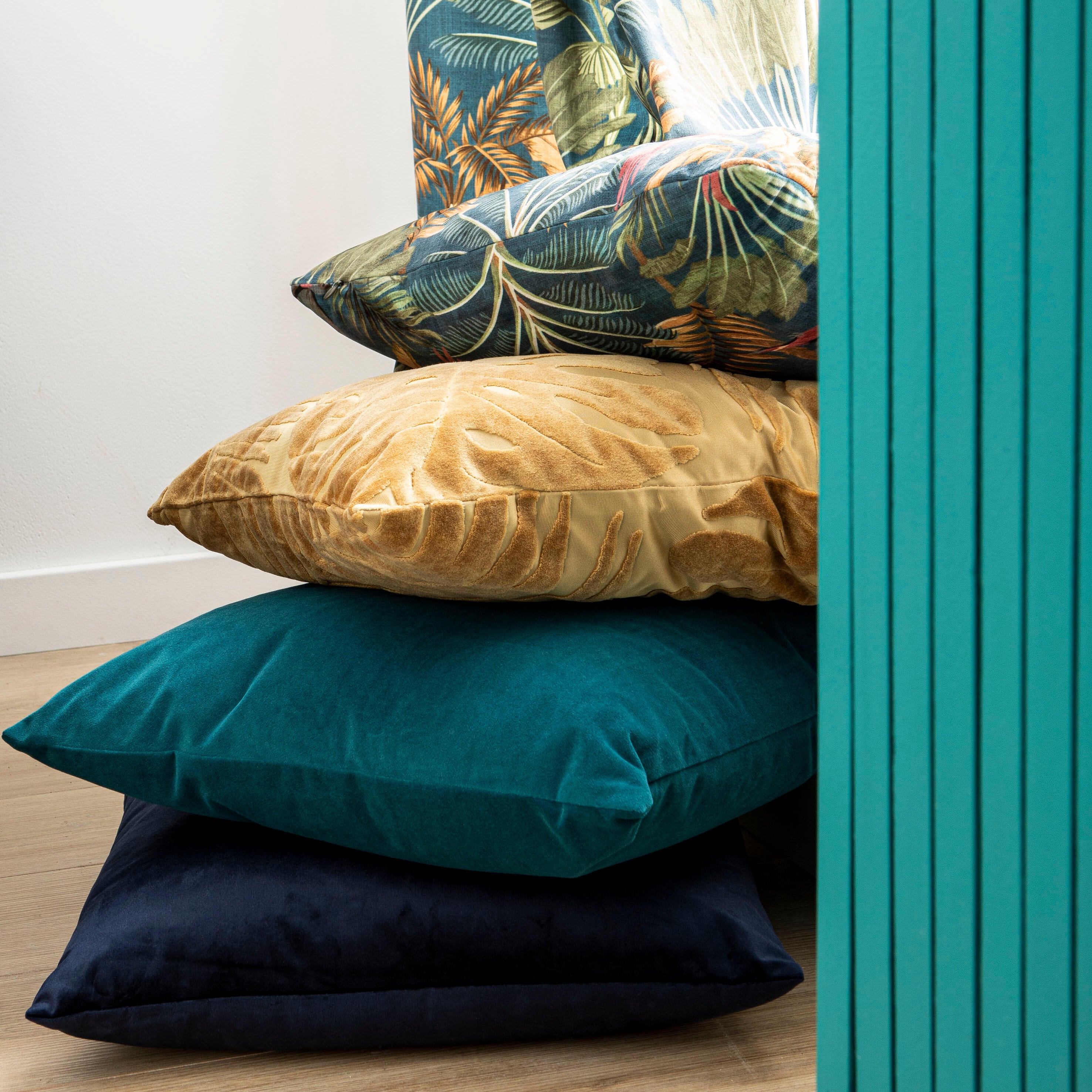 Coussin Clarks, velours, vert l.45 x H.45 cm INSPIRE - 8