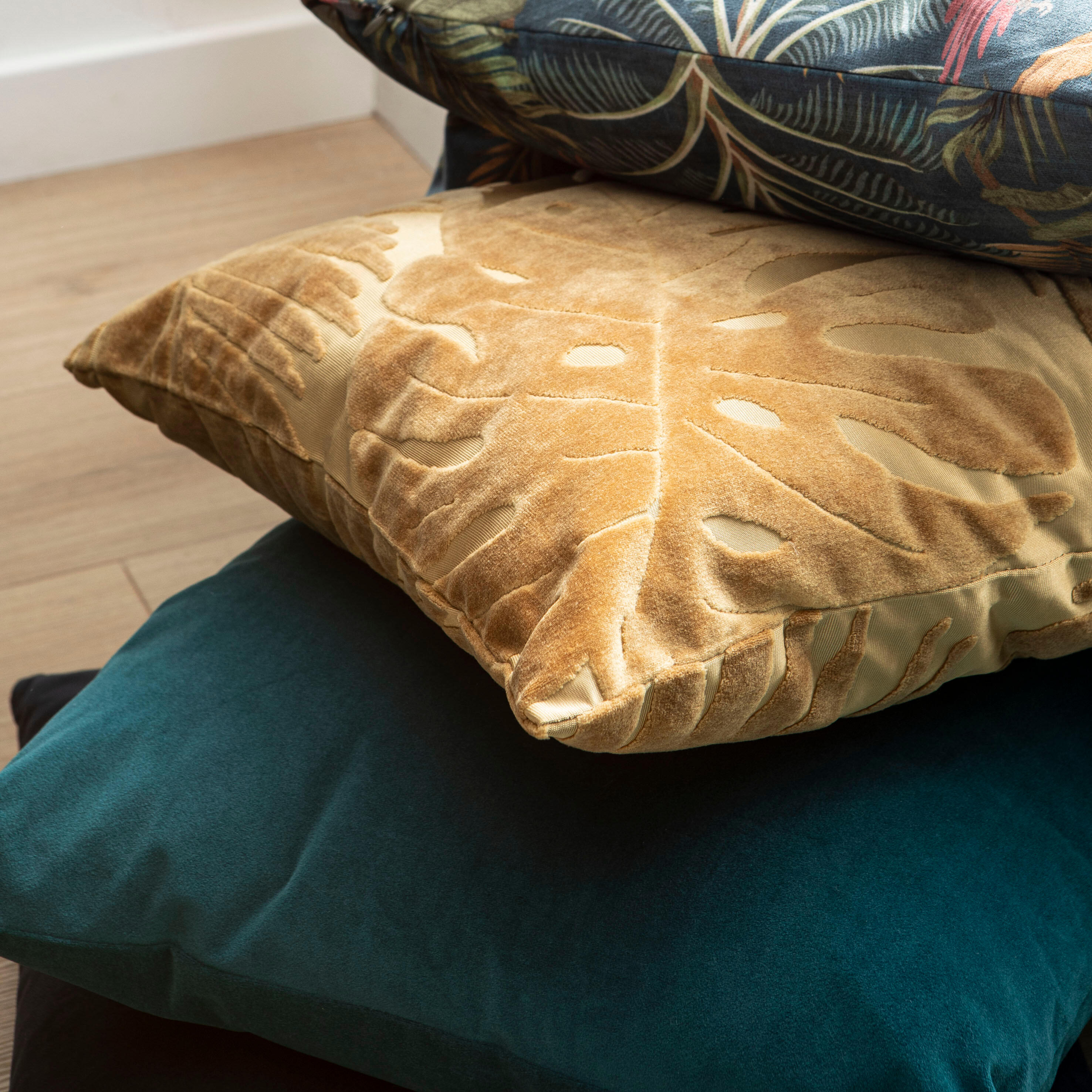 Coussin Clarks, velours, vert l.45 x H.45 cm INSPIRE - 7