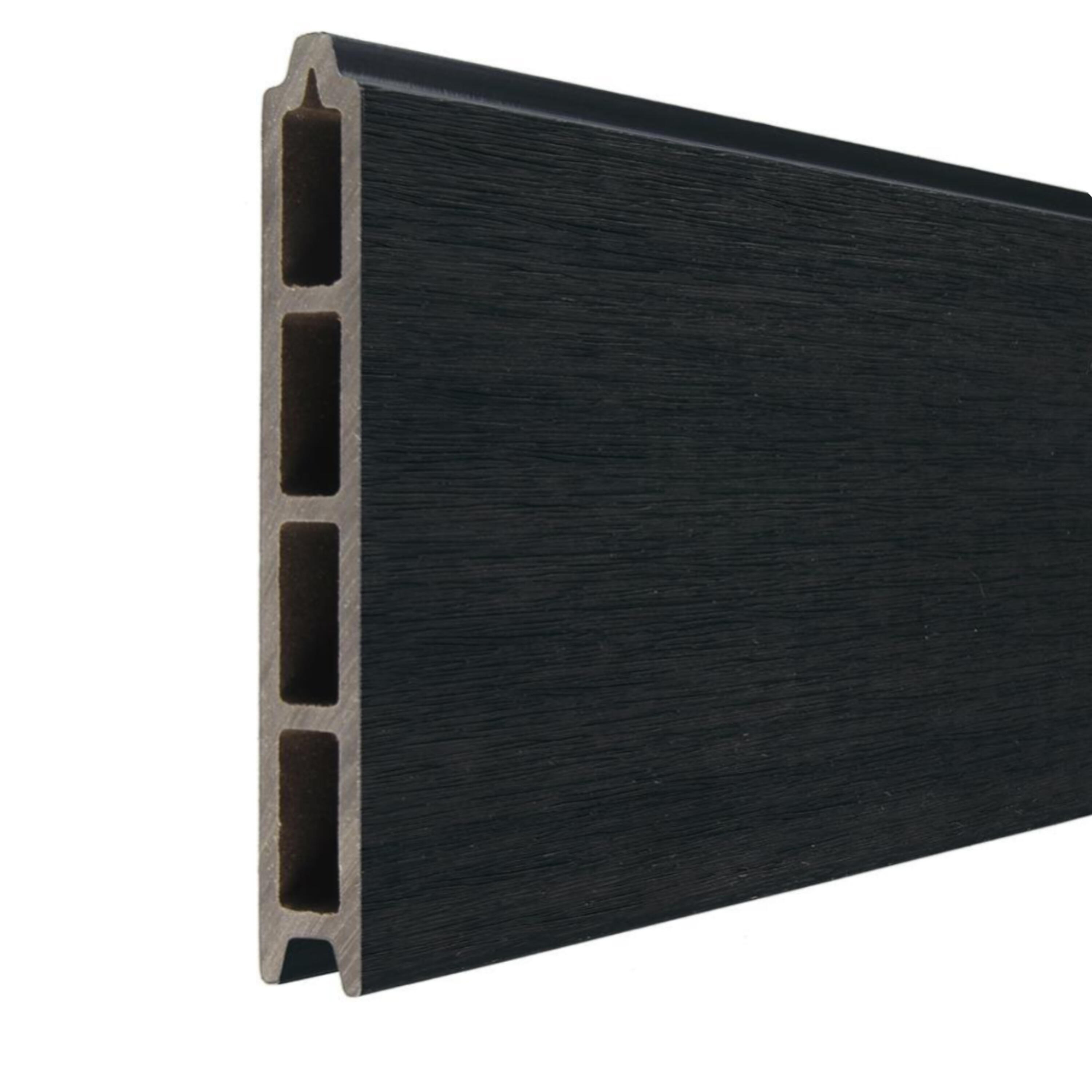 Lame composite à emboîter Alix  noir, L.176 x H.14.8 cm x Ep.21 mm - 3