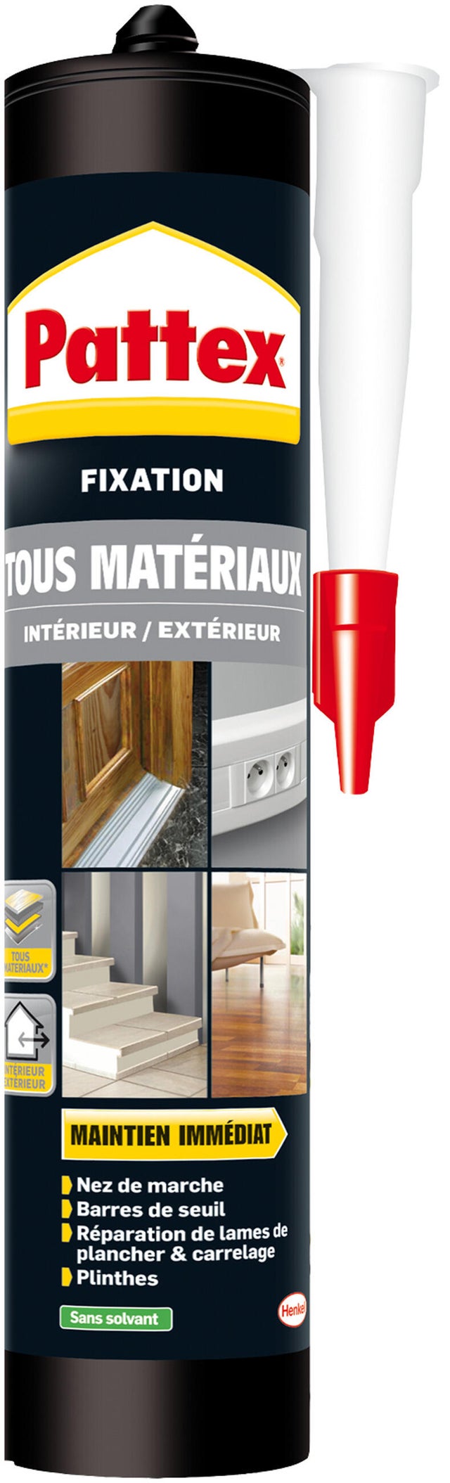 Colle de fixation pâte MS polymère Tous matériaux PATTEX blanc