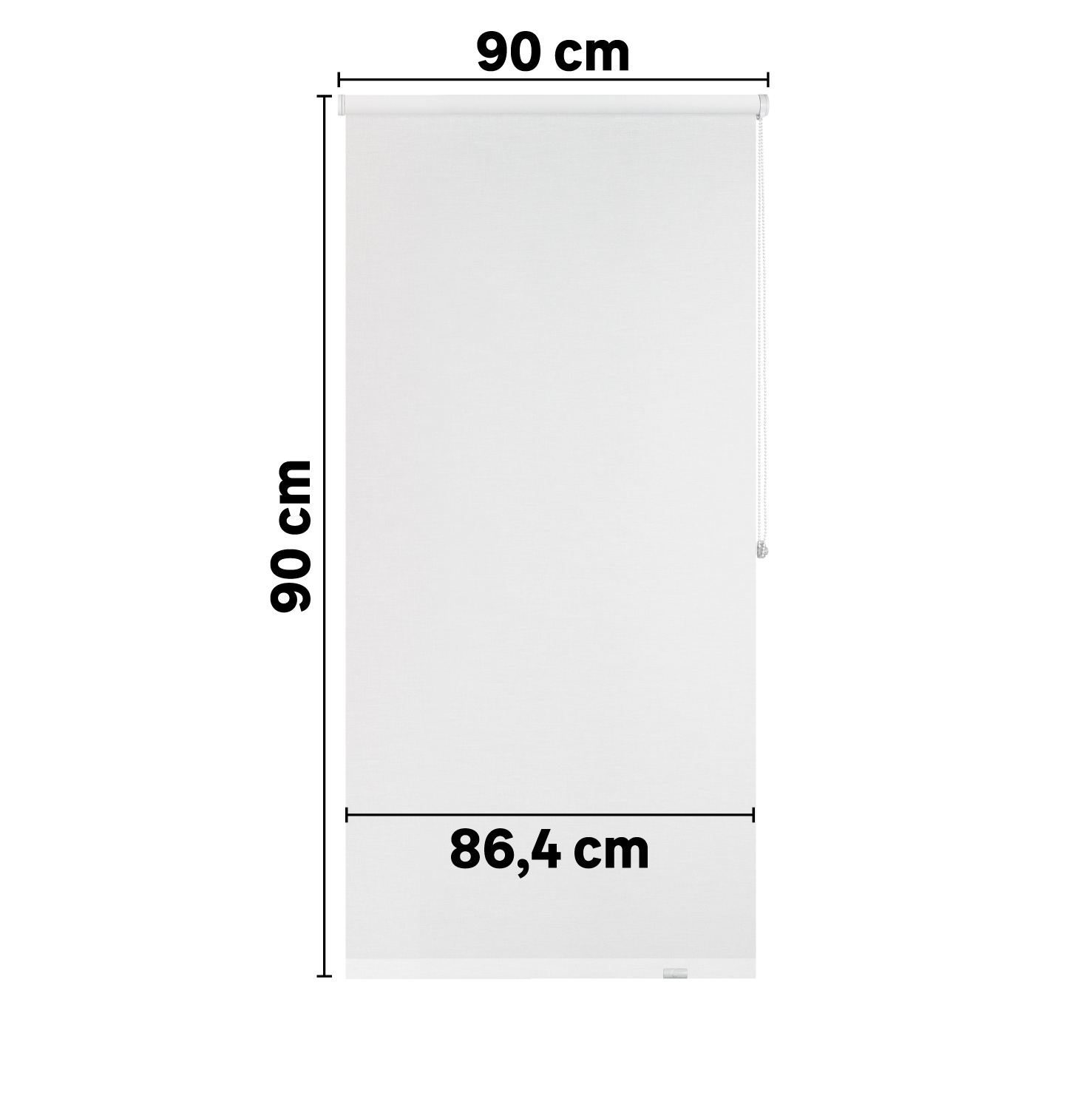 Estore de rolo translúcido Jive 90 x 90 cm branco Inspire - 4
