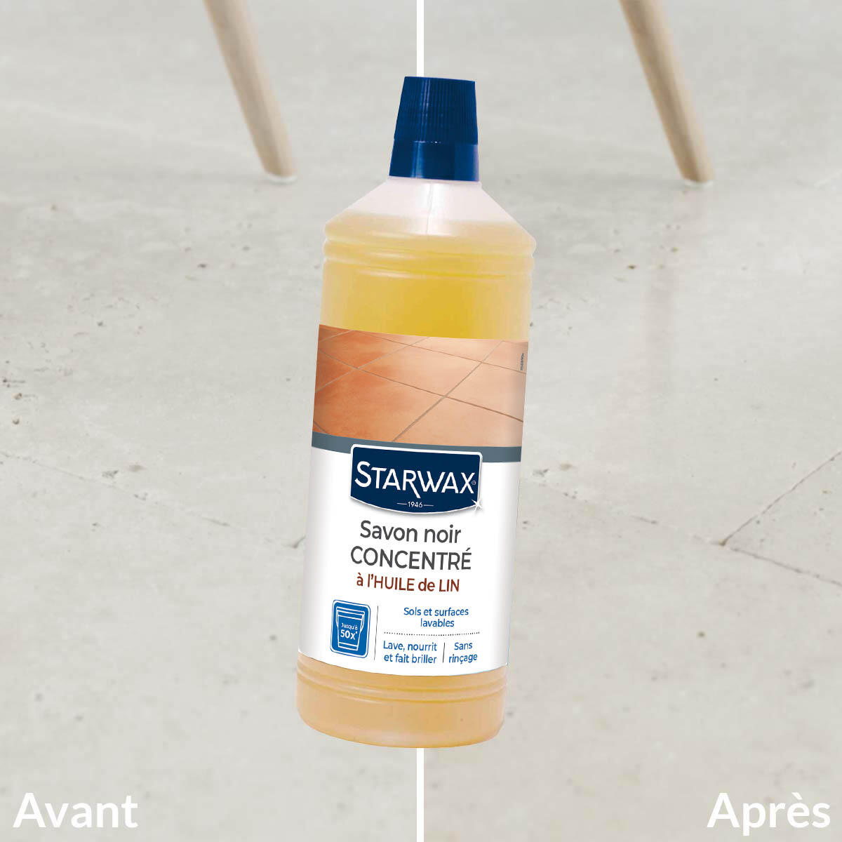 Savon noir STARWAX À l'huile de lin, 1L - 2