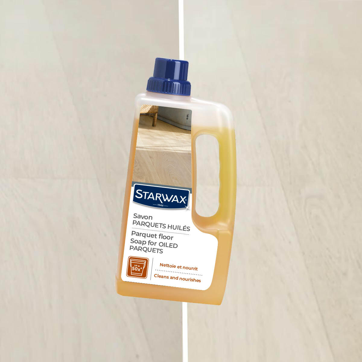 Savon parquet STARWAX Pour parquets huilés, 1L - 2