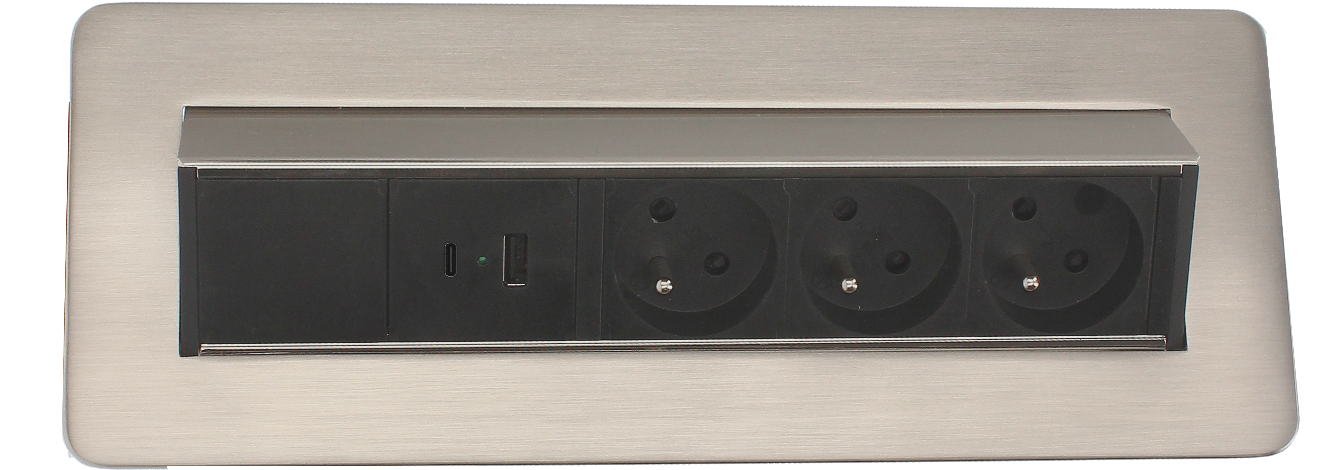 Bloc multiprise pivotant à extraction usb c, 3 prises aluminium ARLUX - 4