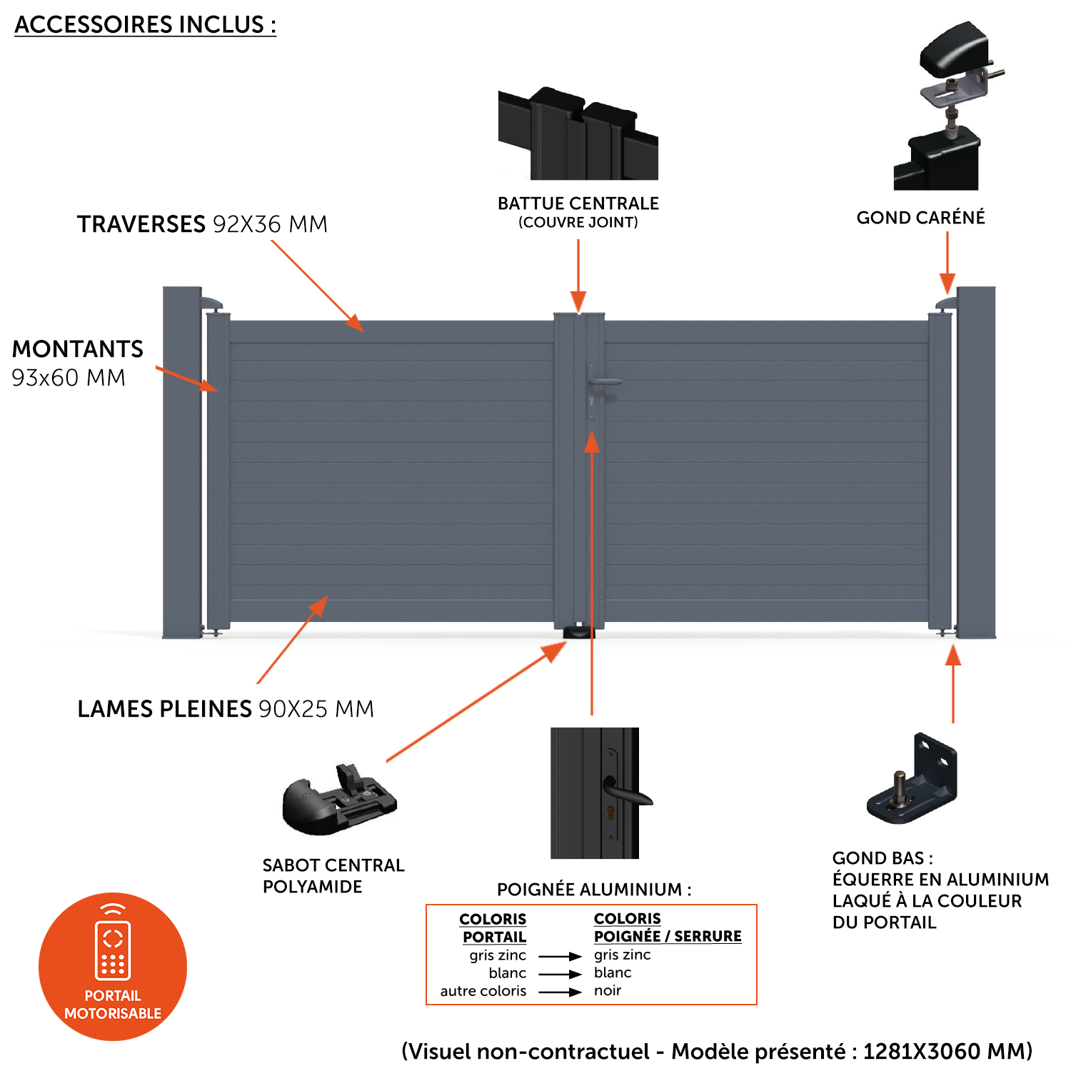 portail battant aluminium concarneau - 2