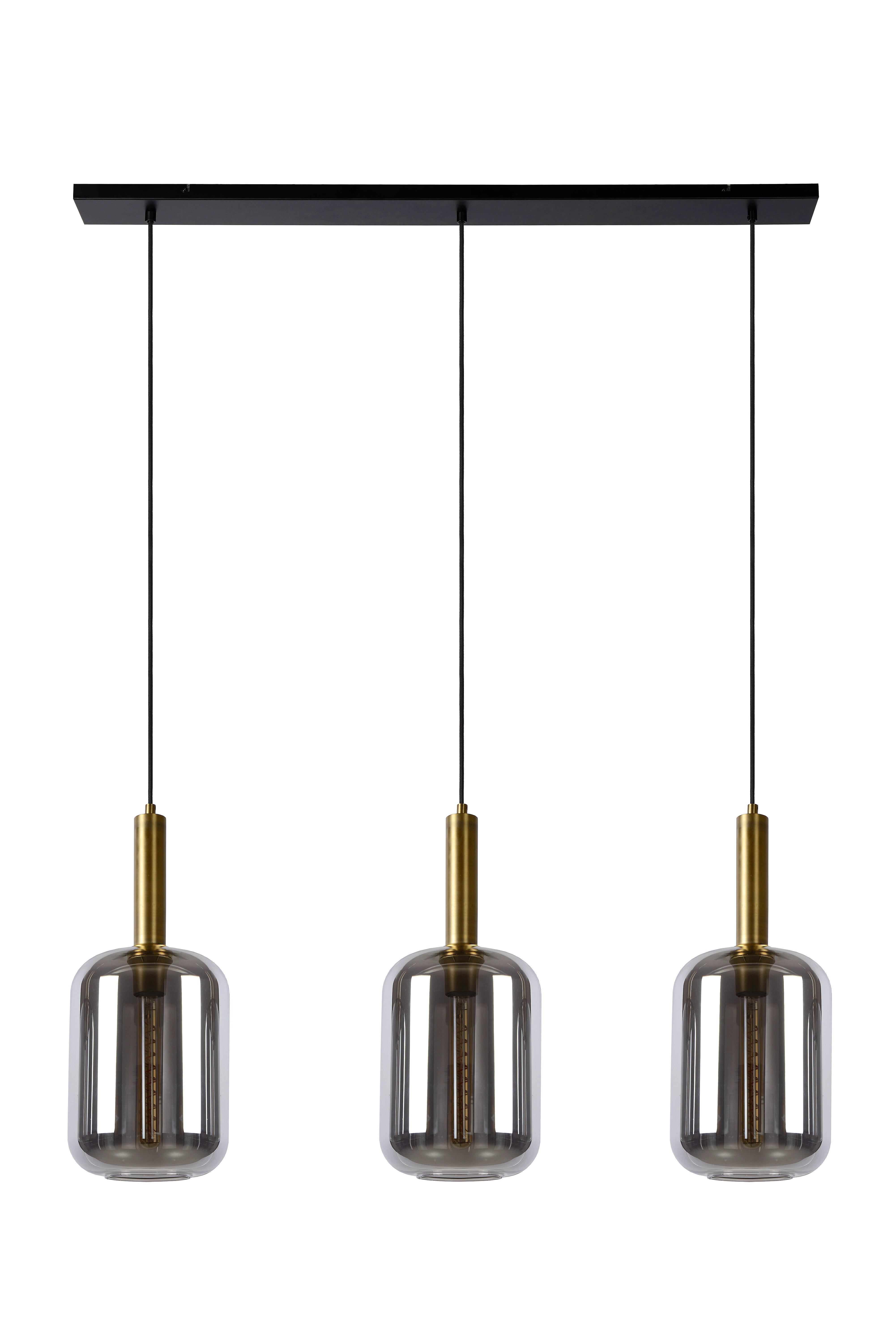 Suspension Joanet verre, fumée, l.22 cm, E27 - 5