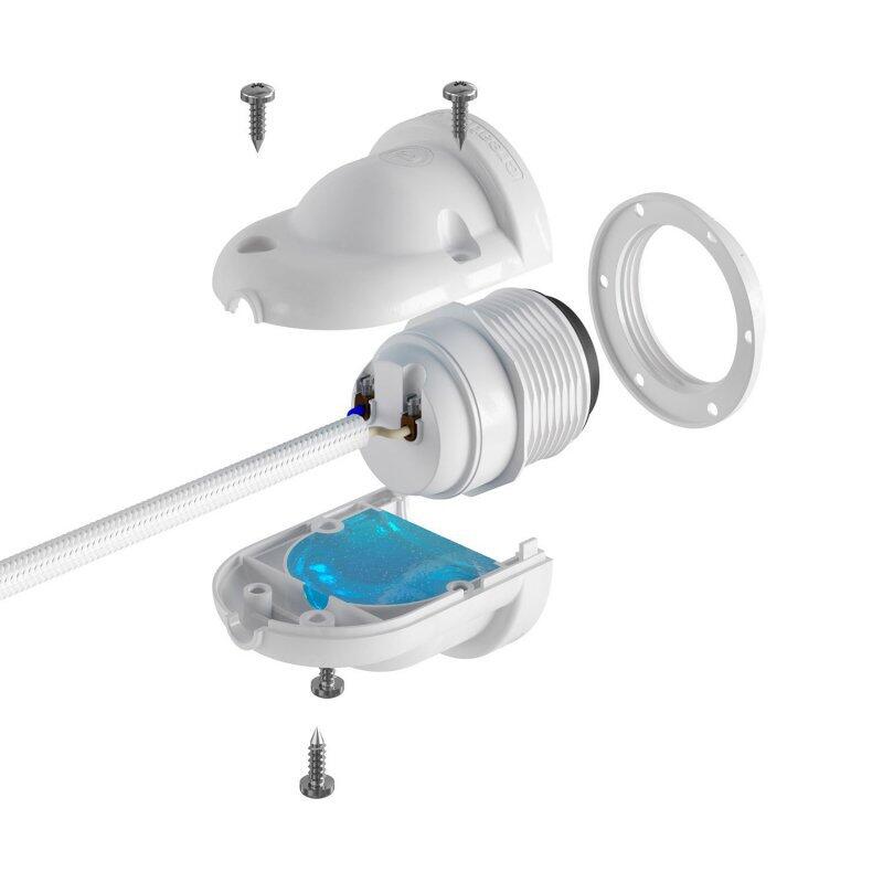 Douille électrique étanche E27 blanc Eiva, CREATIVE CABLES - 4