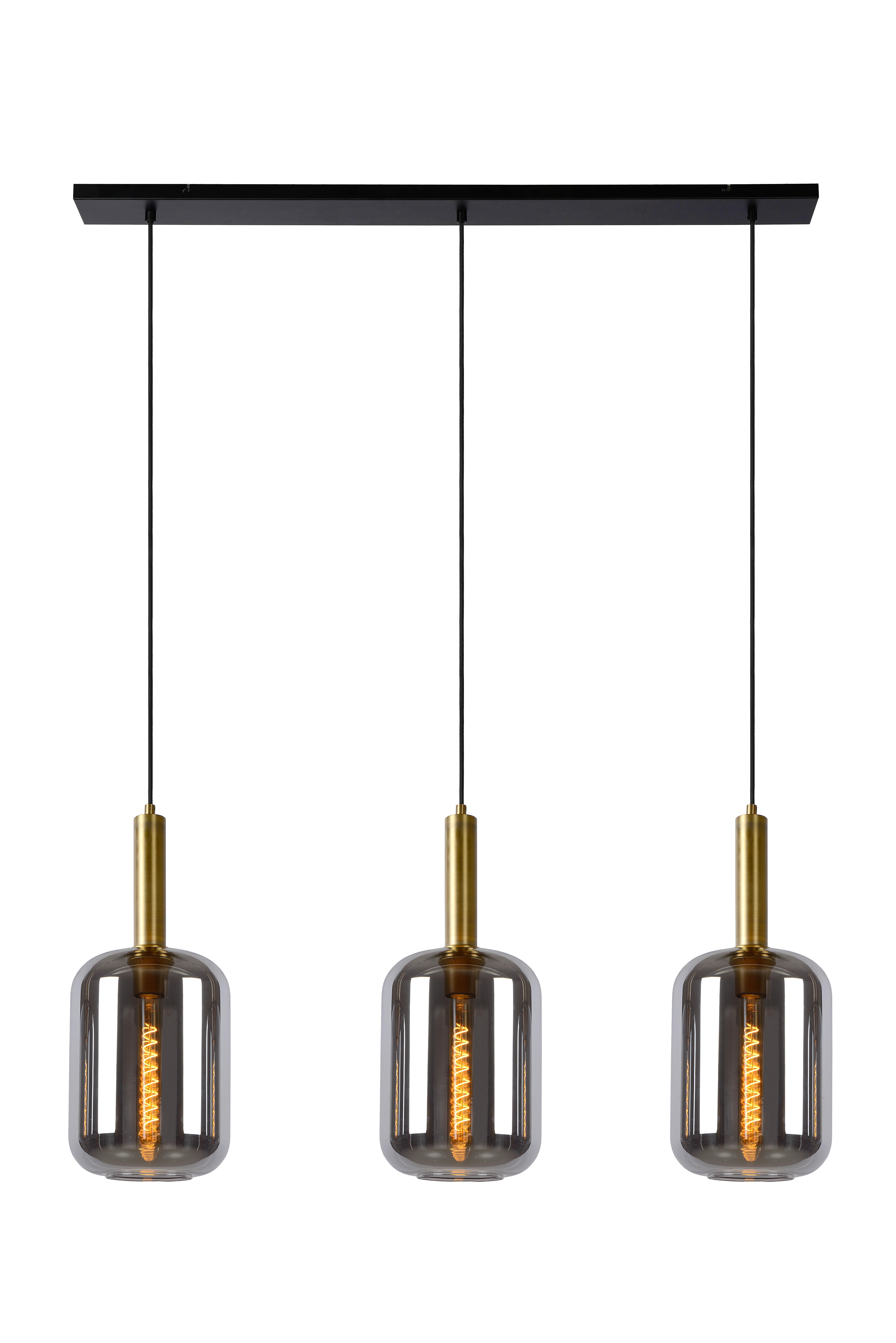 Suspension Joanet verre, fumée, l.22 cm, E27 - 4