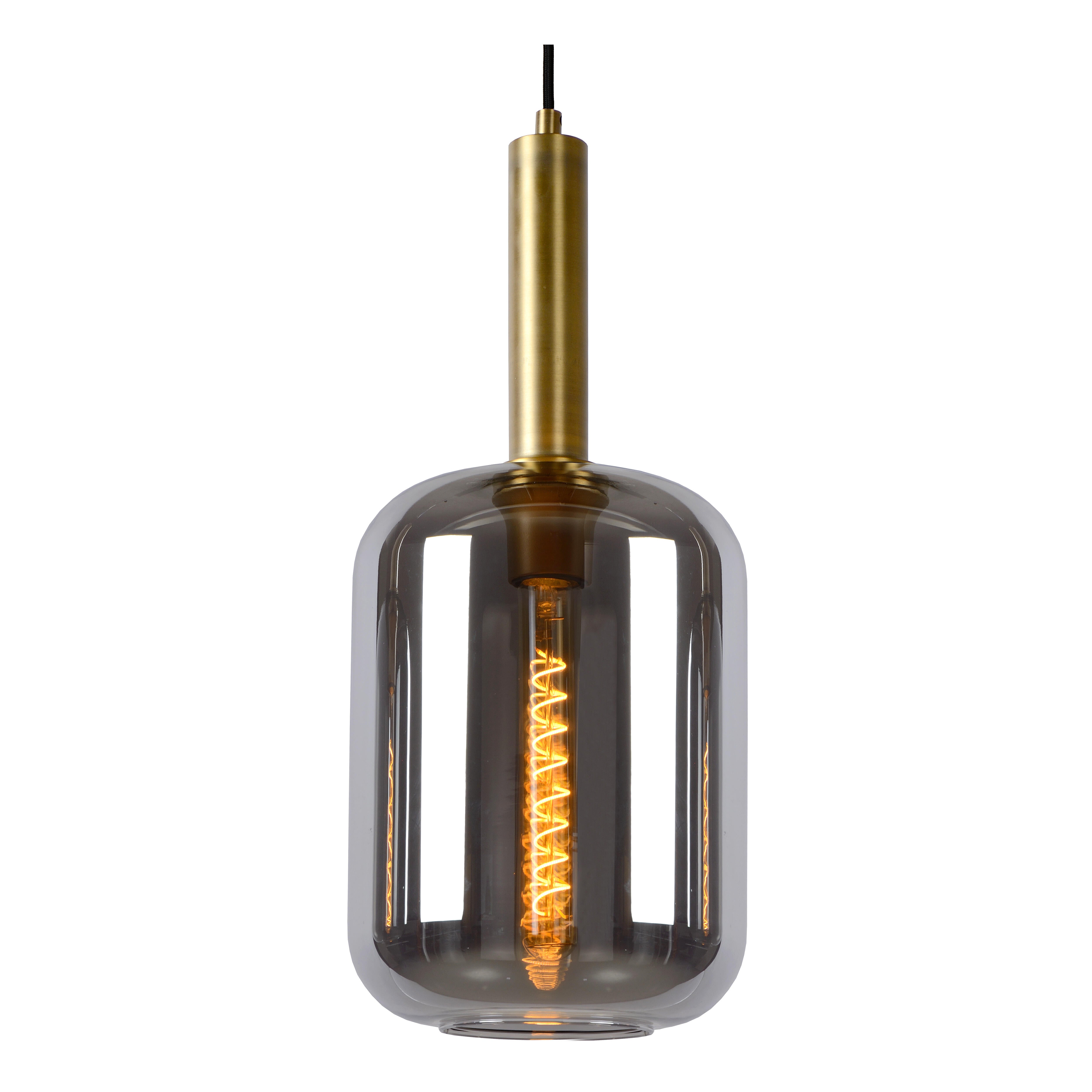 Suspension Joanet verre, fumée, l.22 cm, E27 - 8