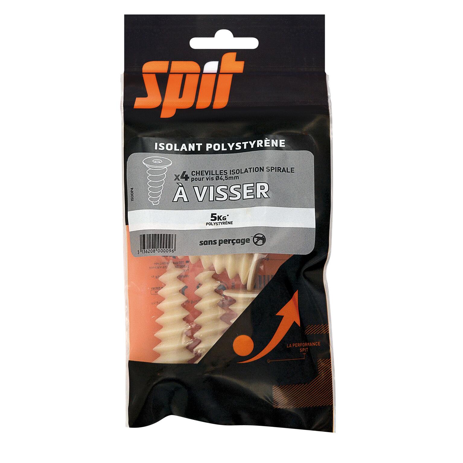 Lot de 4 Cheville murale avec vis isd SPIT, Ø6 x L.50 mm - 4