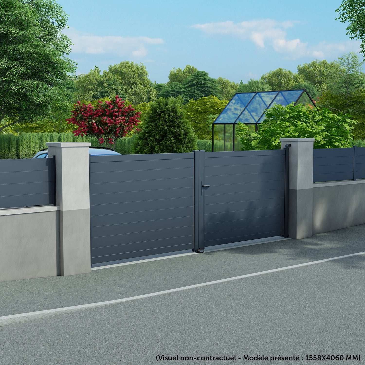 portail battant aluminium - 2