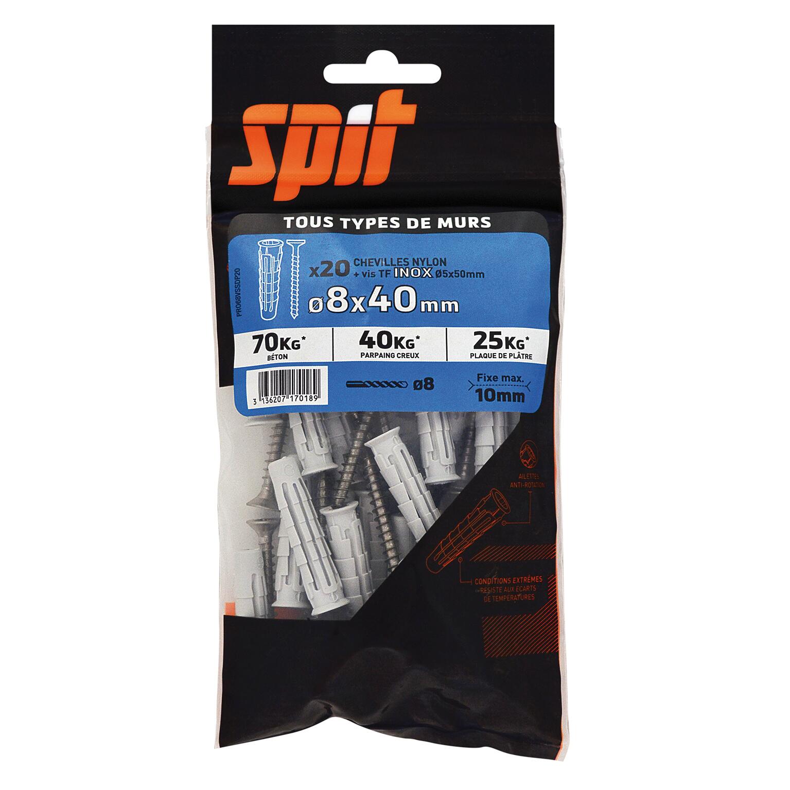 Cheville murale avec vis SPIT x L.40 mm - 3