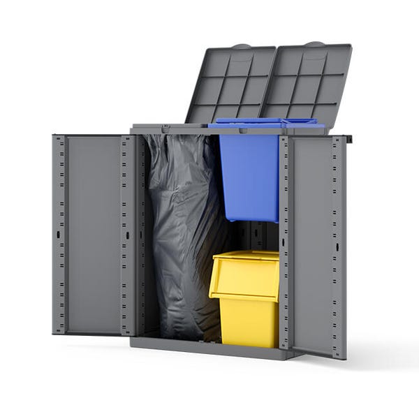 Armarios De Reciclaje Armario Para Reciclaje Ecoline Puertas Cm Gris