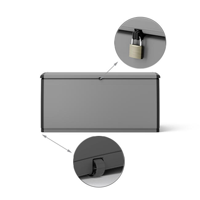 Banco-baúl de resina para exterior SPACEO Spaceo Box 120 x 57 x 54 cm y capacidad de 308 L - 4