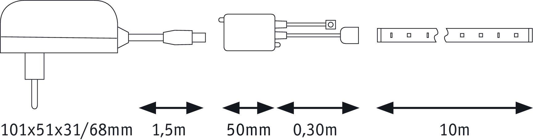Kit ruban LED L.10 m changement de couleurs SimpLED PAULMANN - 8