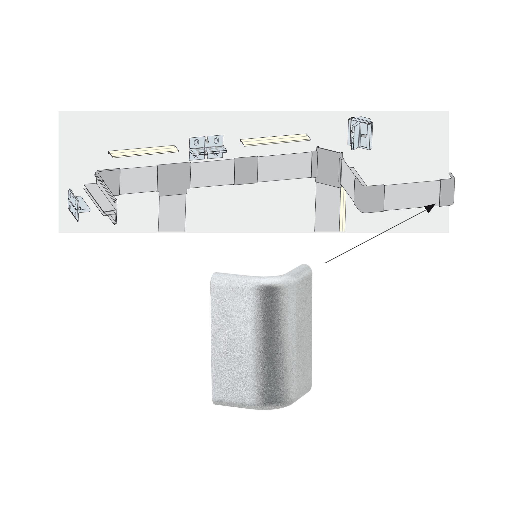Lot de 2 embouts pour profilé Duo Profil PAULMANN, alu - 5