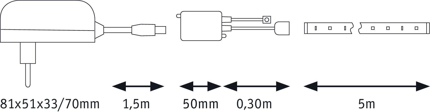 Kit ruban LED L.5 m changement de couleurs SimpLED PAULMANN - 8