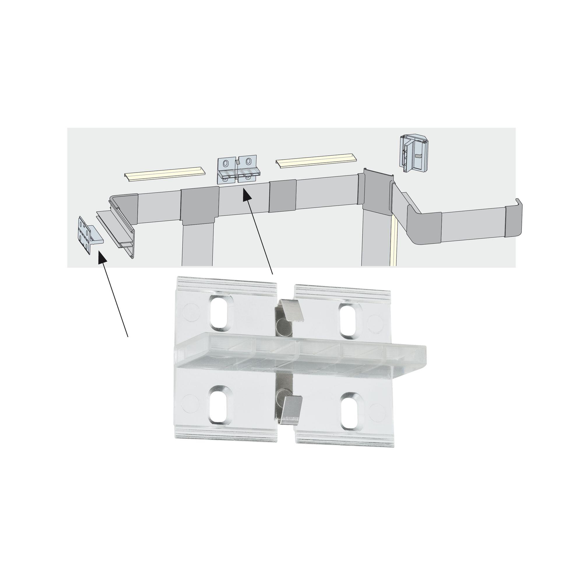 Lot de 4 fixations pour profilé Duo Profil PAULMANN - 2