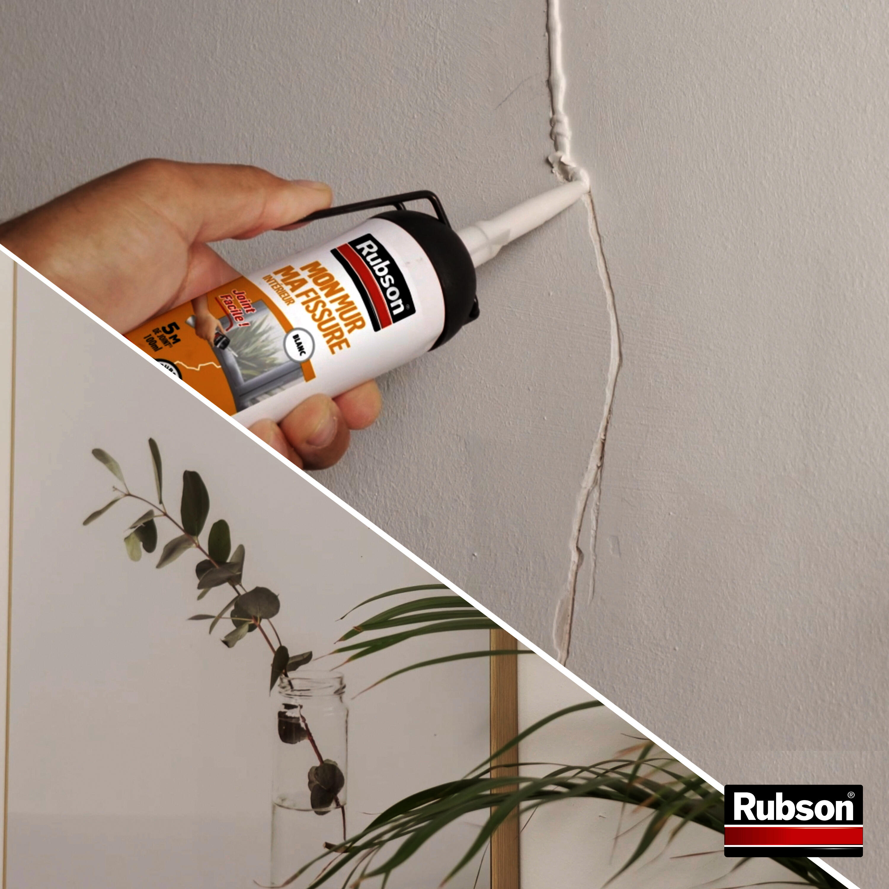 Mastic d'étanchéité Mon mur, ma fissure RUBSON blanc 200ml - 2