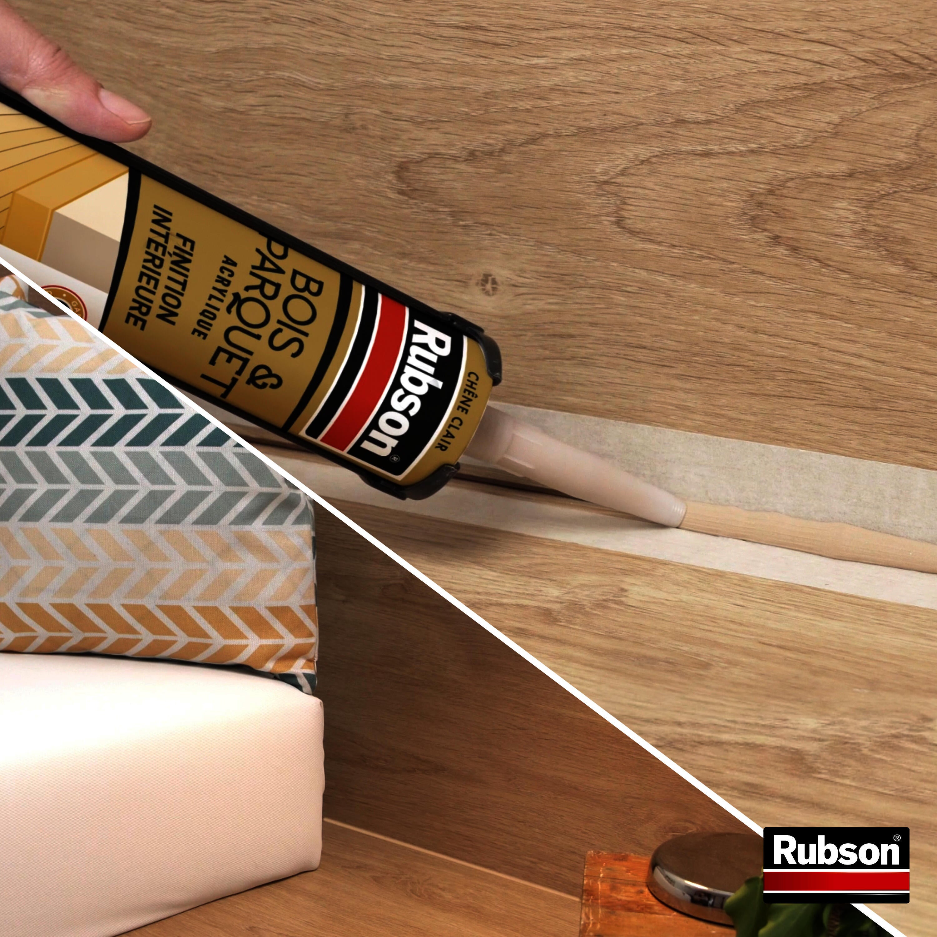 Mastic pour raccordement Bois et parquet RUBSON chêne, 280 ml - 3