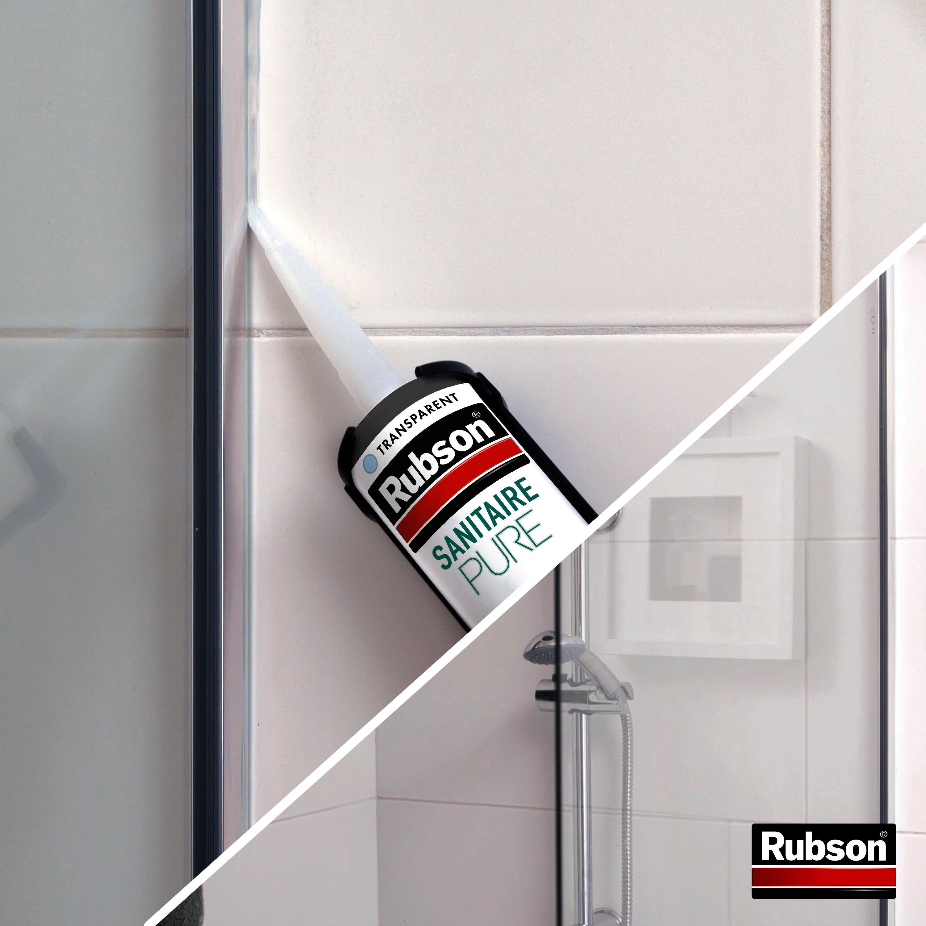 Mastic d'étanchéité Sanitaire pure RUBSON transparent 280ml - 3