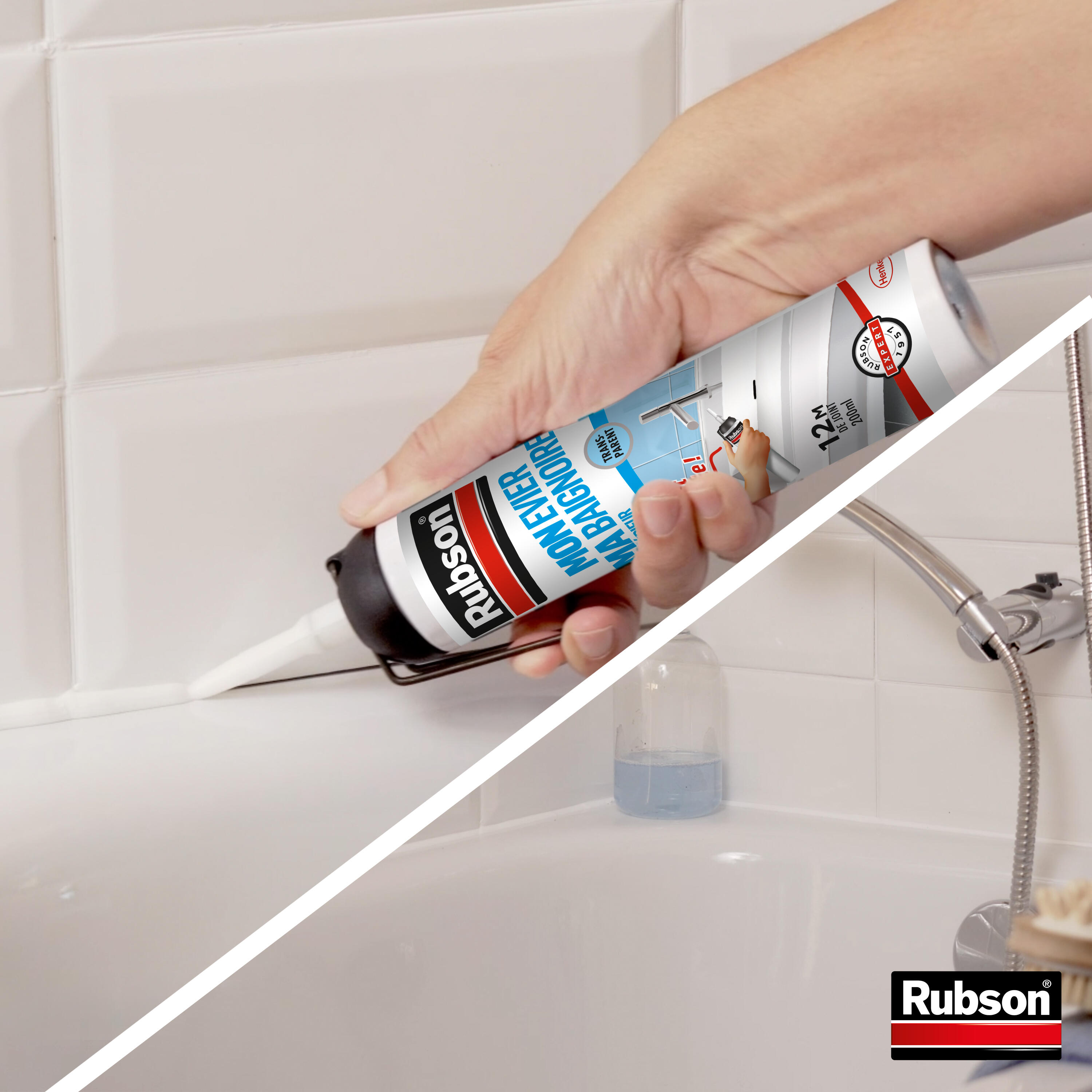 Mastic d'étanchéité Mon evier, ma baignoire RUBSON transparent 200ml - 3
