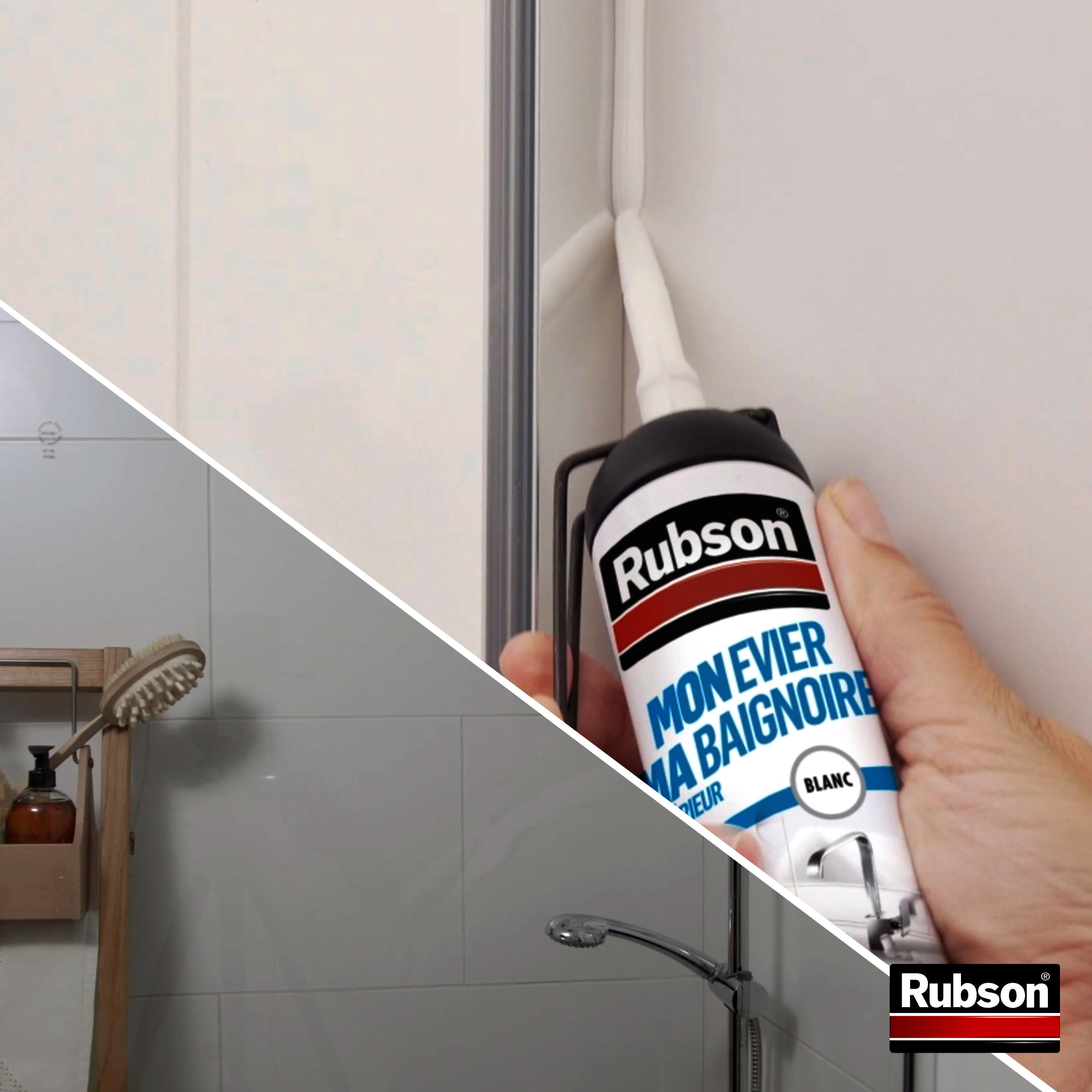 Silicone Mon evier, ma baignoire RUBSON blanc, 200 ml - 4