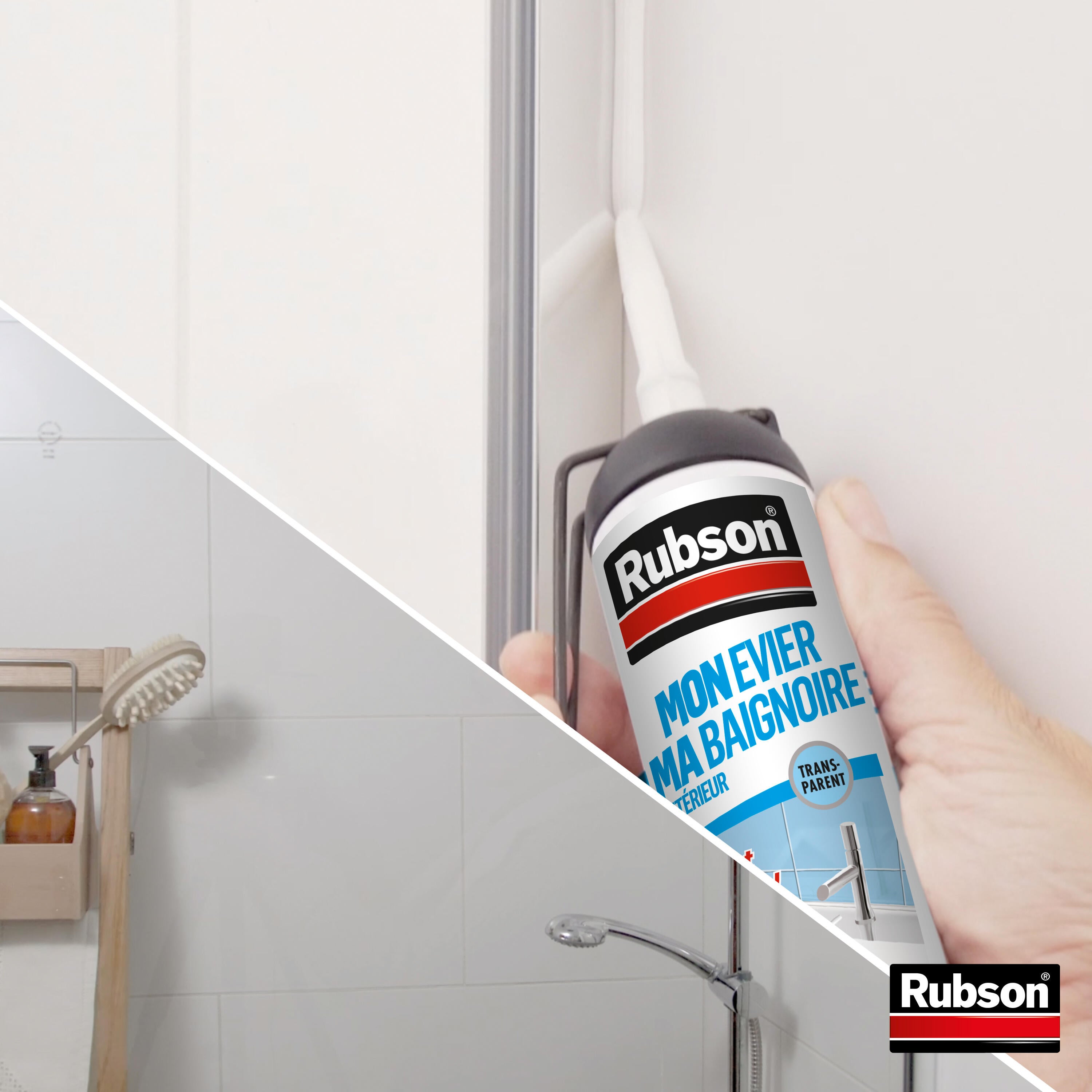 Mastic d'étanchéité Mon evier, ma baignoire RUBSON transparent 200ml - 5