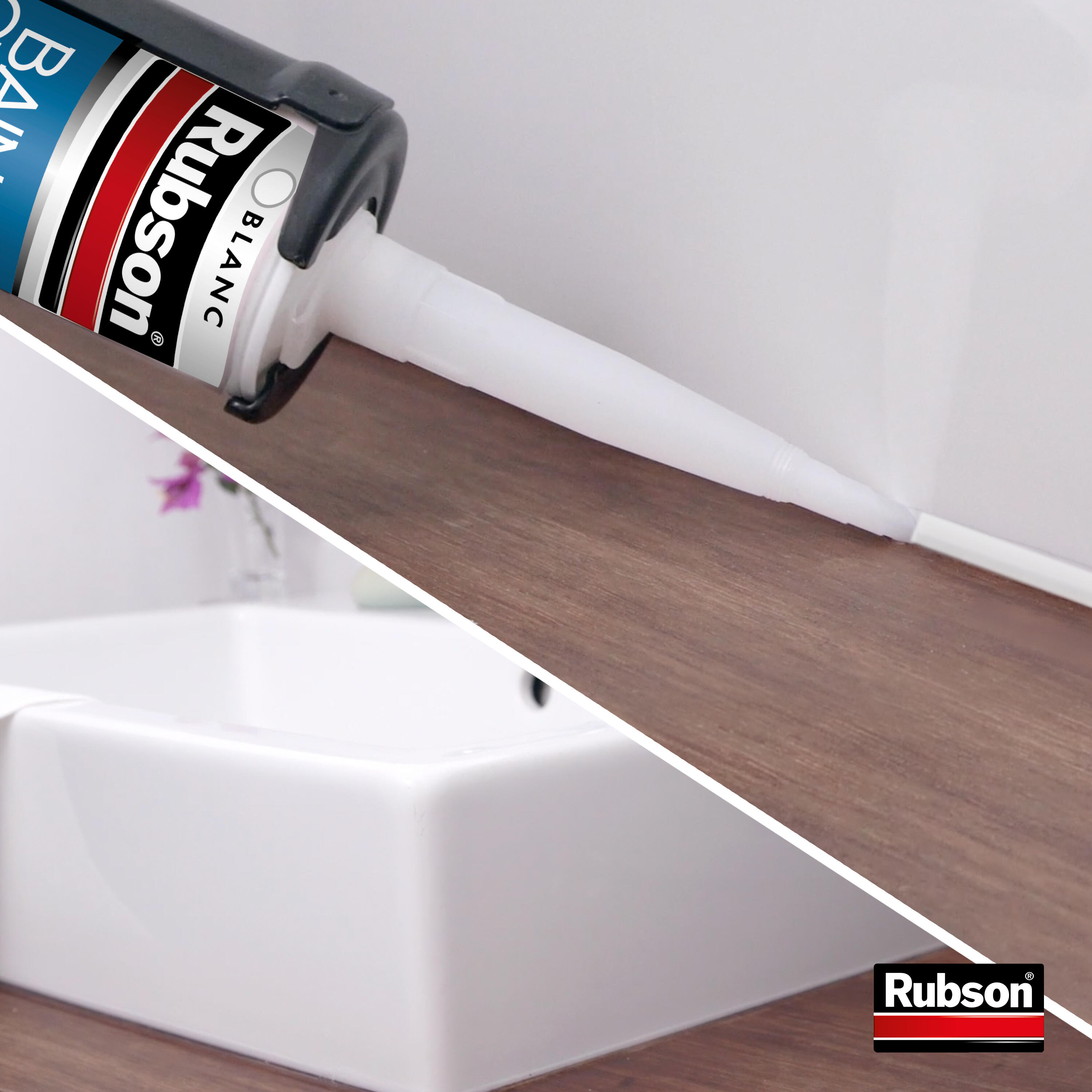 Silicone Bain et cuisine RUBSON blanc, 280 ml - 5