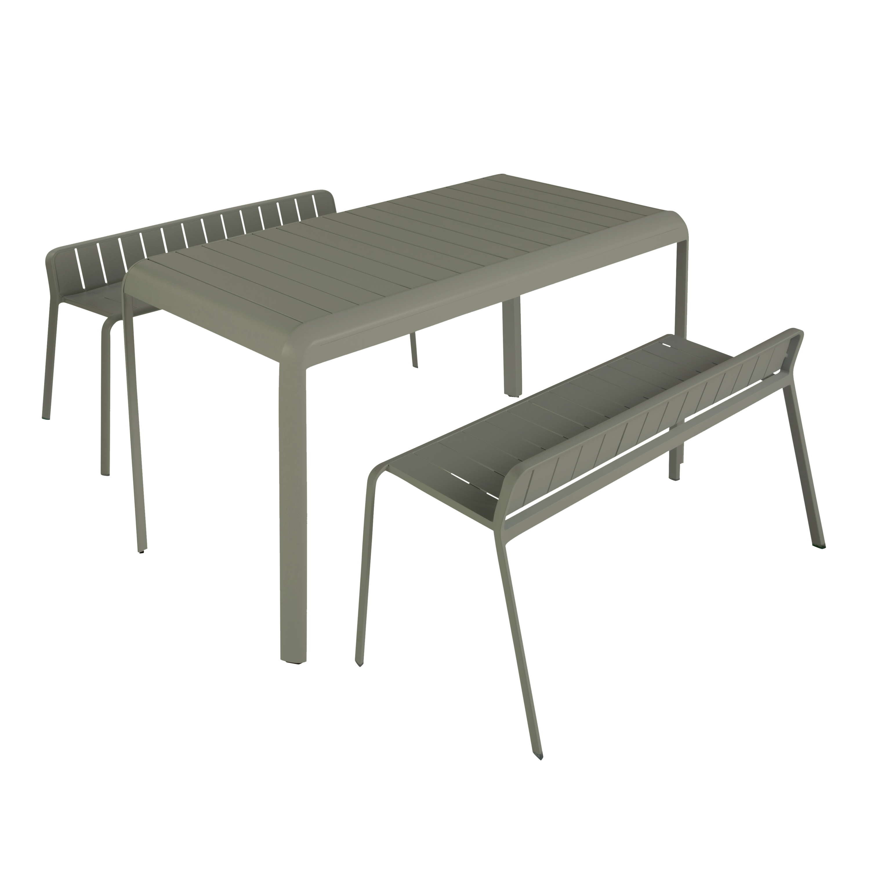 Banc de jardin NATERIAL Idaho en aluminium vert - 8