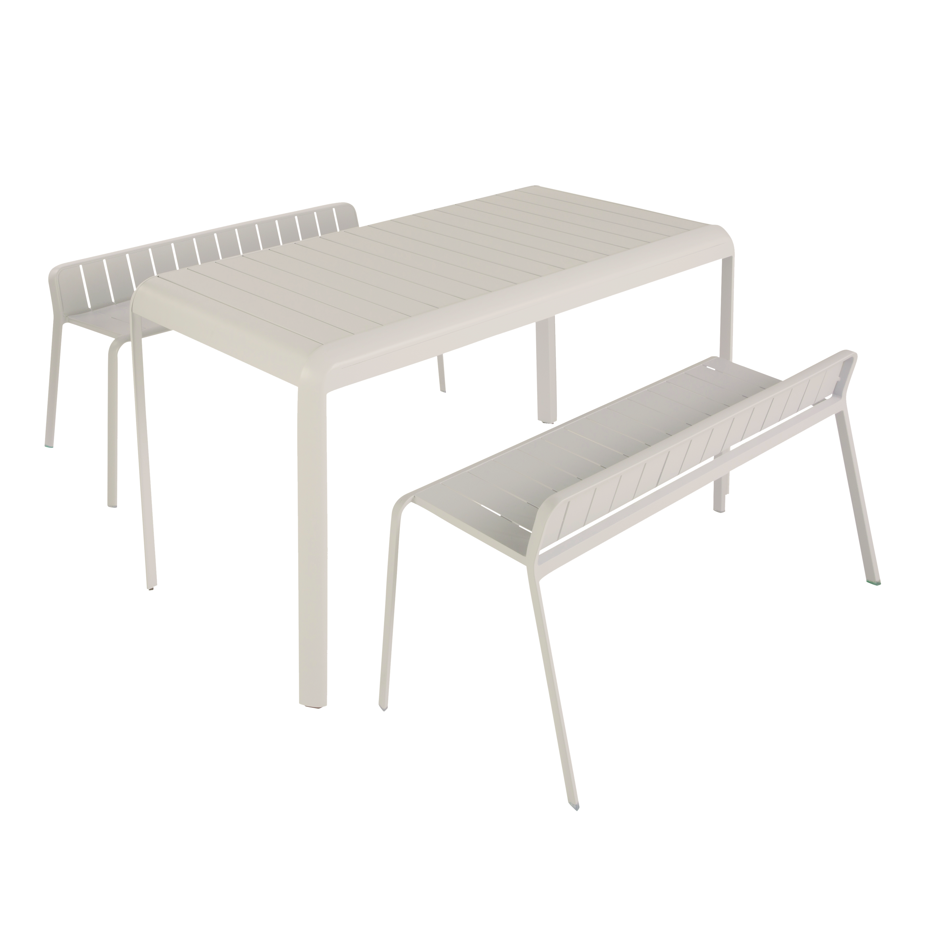 Panca da giardino in alluminio beige Idaho NATERIAL, 1 posto - 5