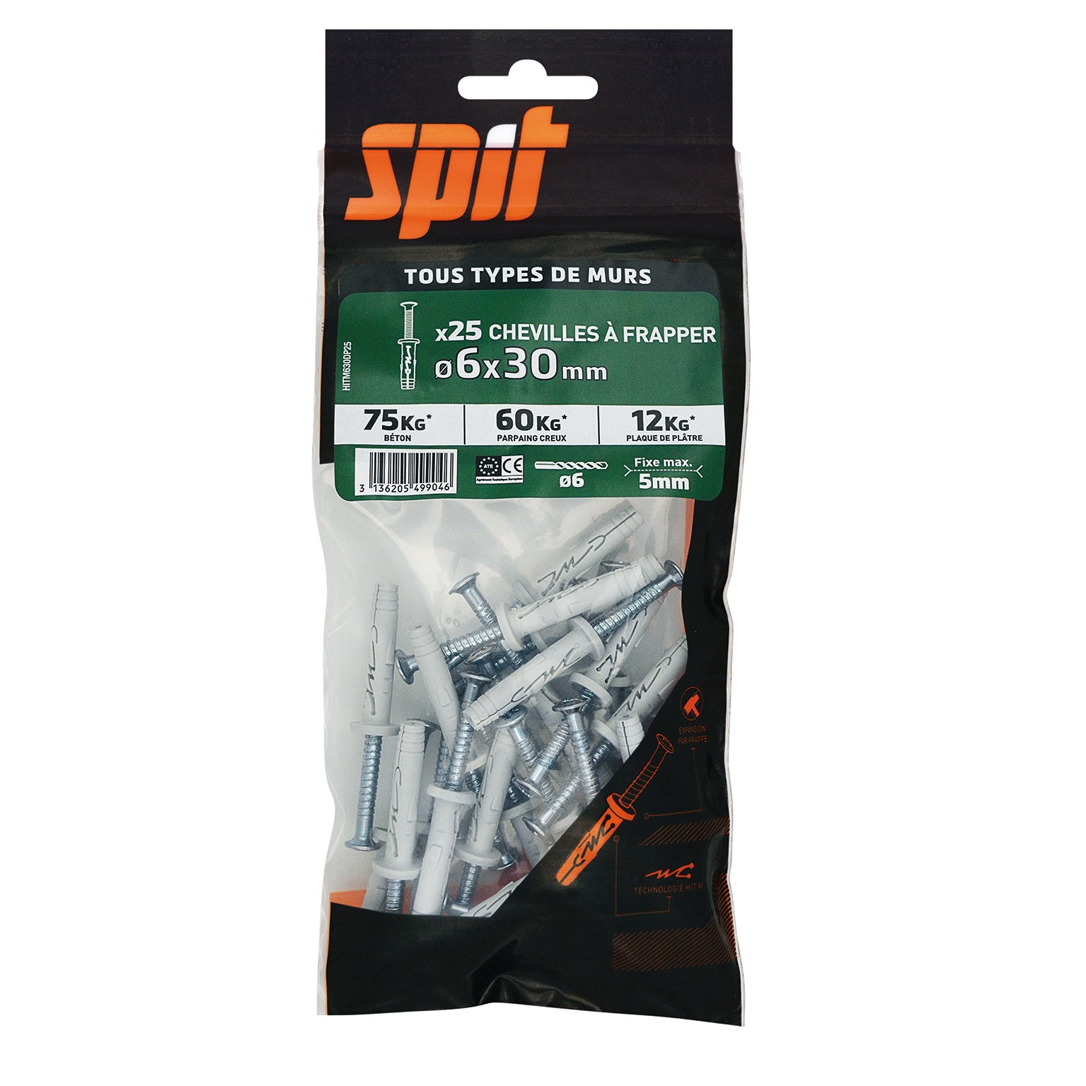 25 chevilles et vis à frapper hit m  SPIT - 2