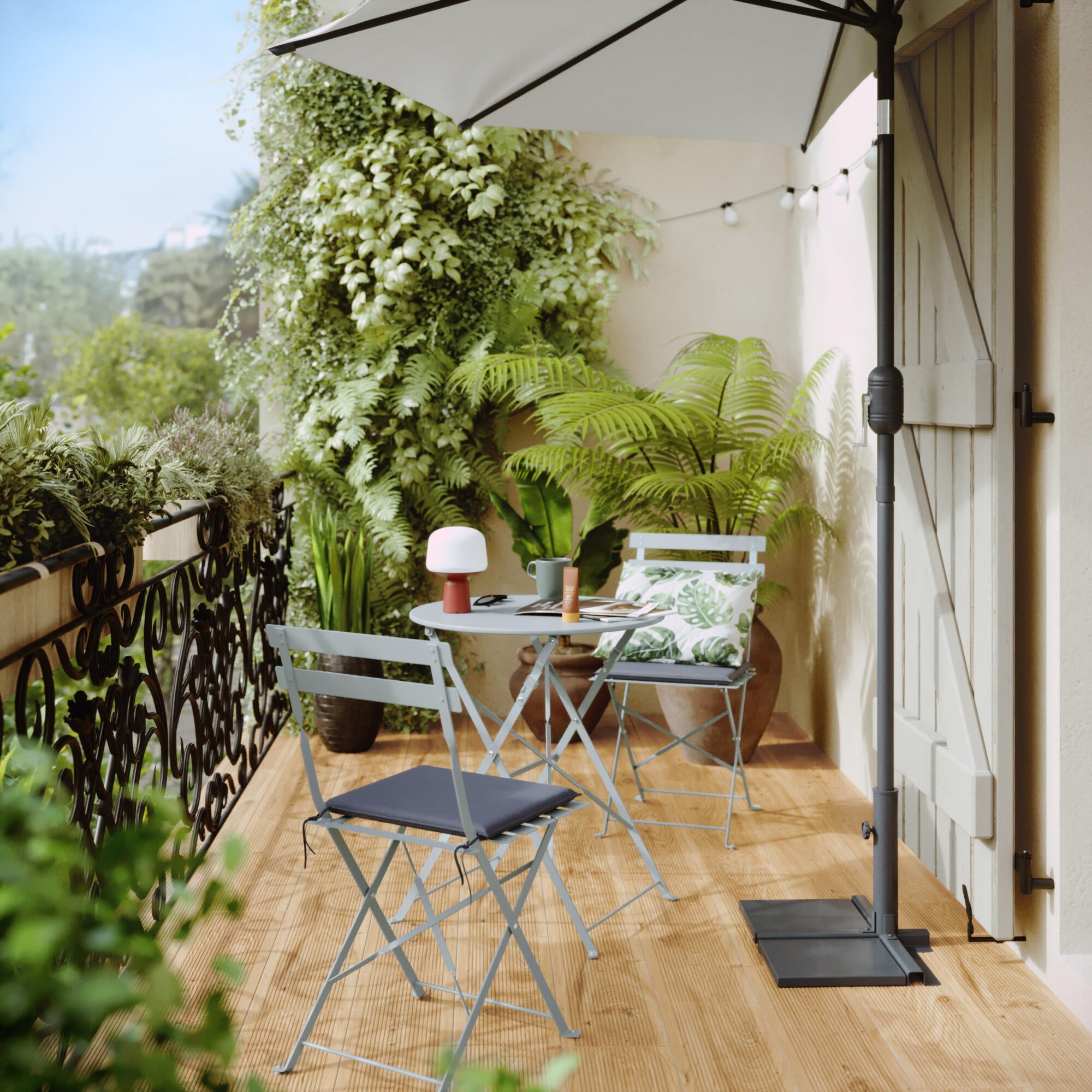 Chapéu de sol em meia lua NATERIAL ARKEA 200G 270X135CM BRANCO - 15