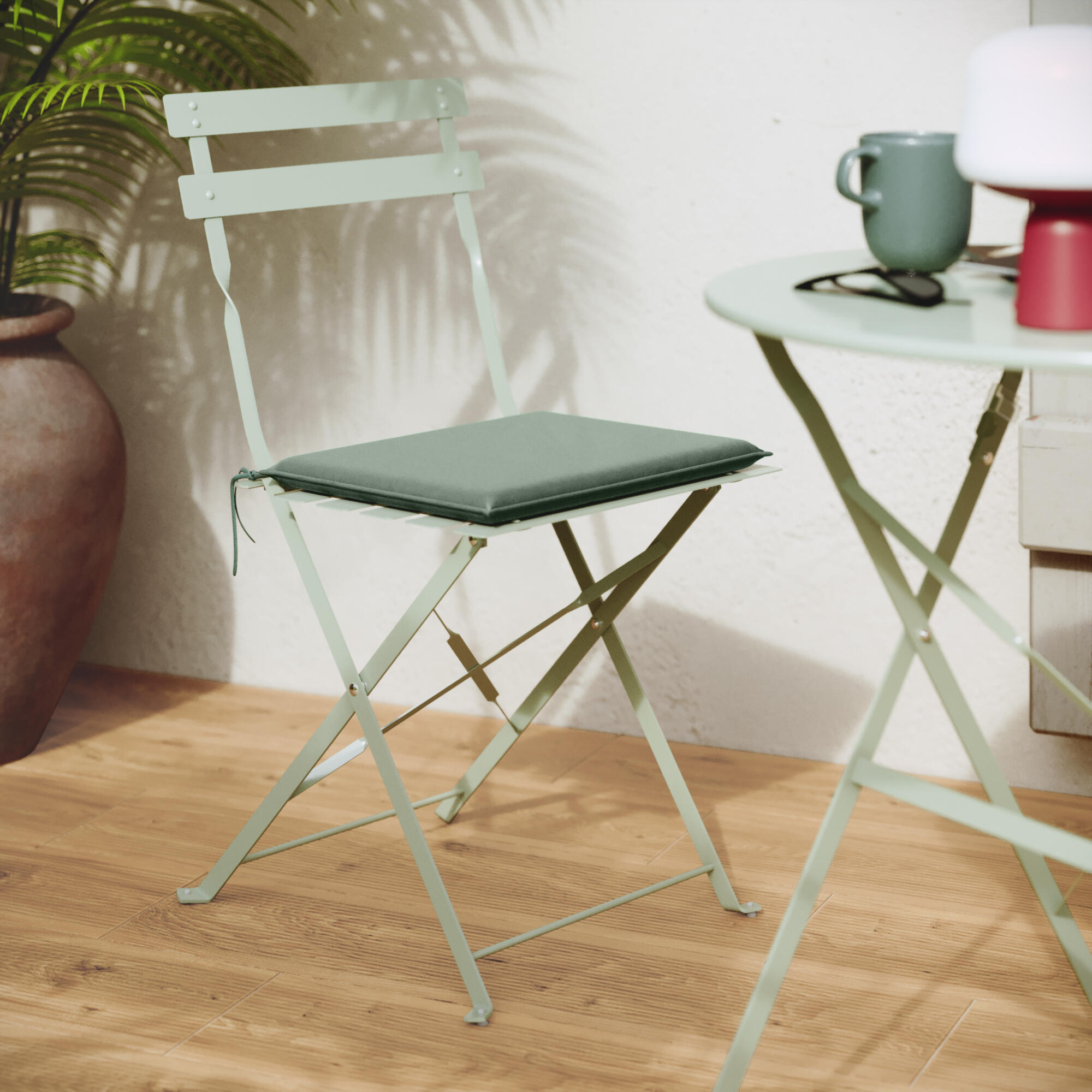 Coussin de chaise Soft vert, l.40 x L.40 cm NATERIAL - 2