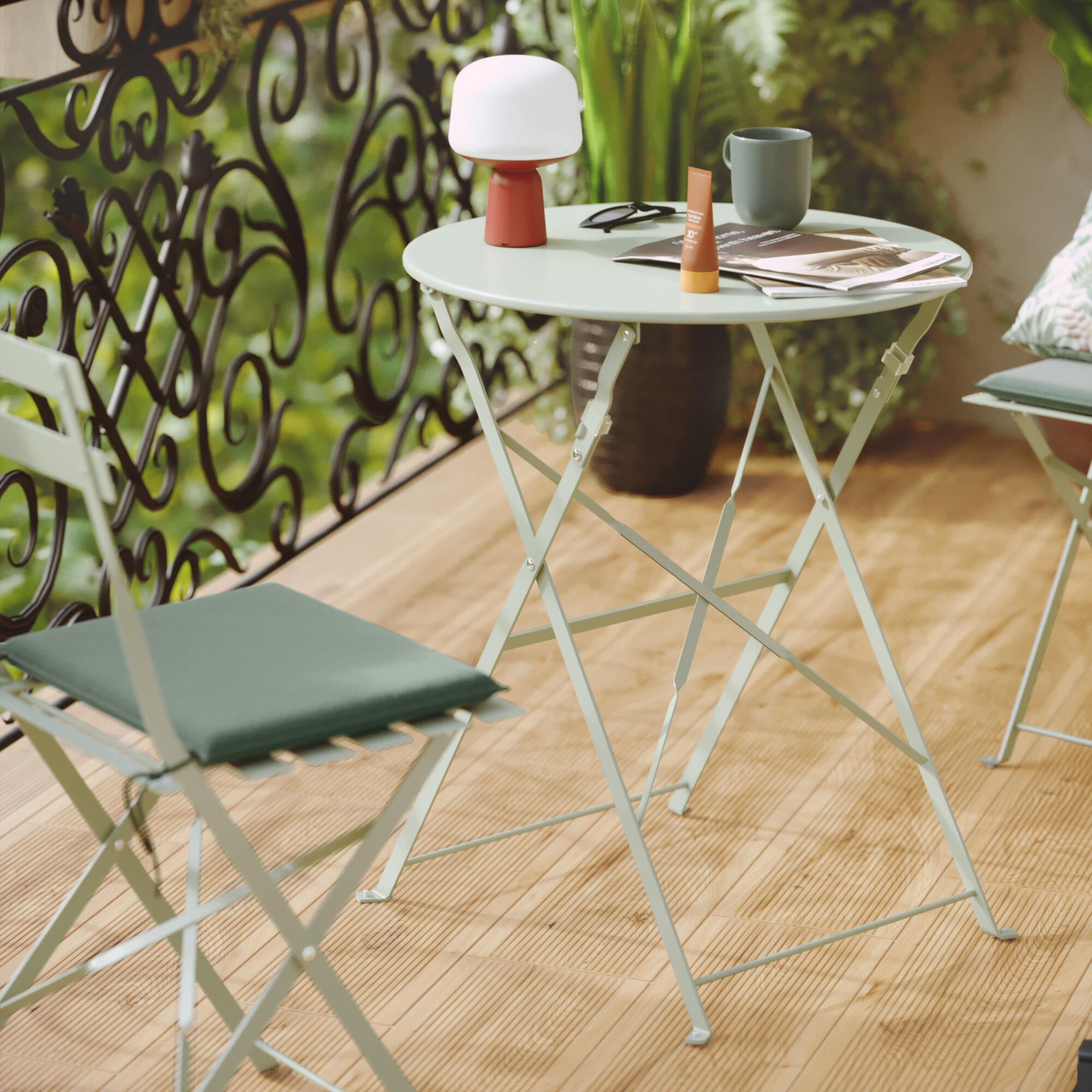 Parasol NATERIAL Arkea taupe 1/2 cercle - 3