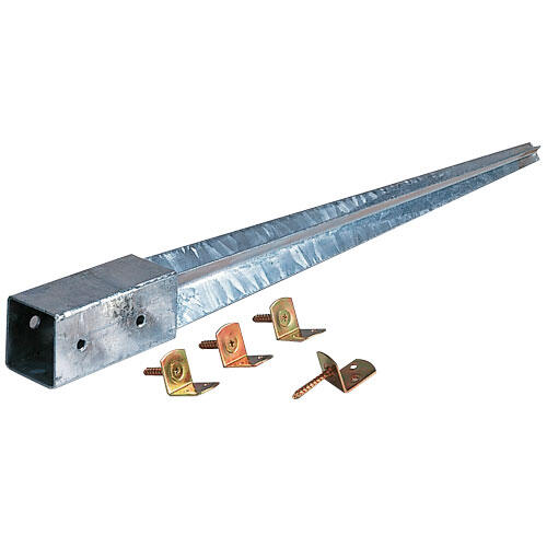 Soporte poste para  de acero para poste de 7 x 7 cm