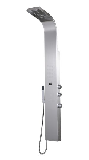 Panneau de douche avec fonction cascade ESSEBAGNO Kaska Chromé