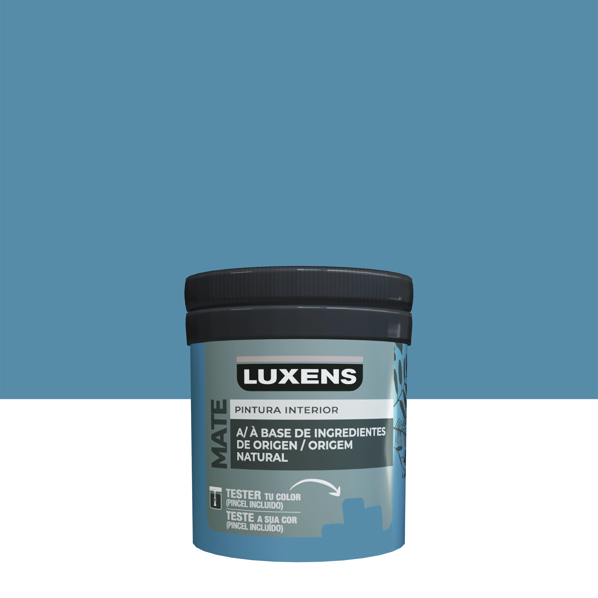 Tester de pintura biobase luxens color fjord 3 mate 75ml para paredes y techos
