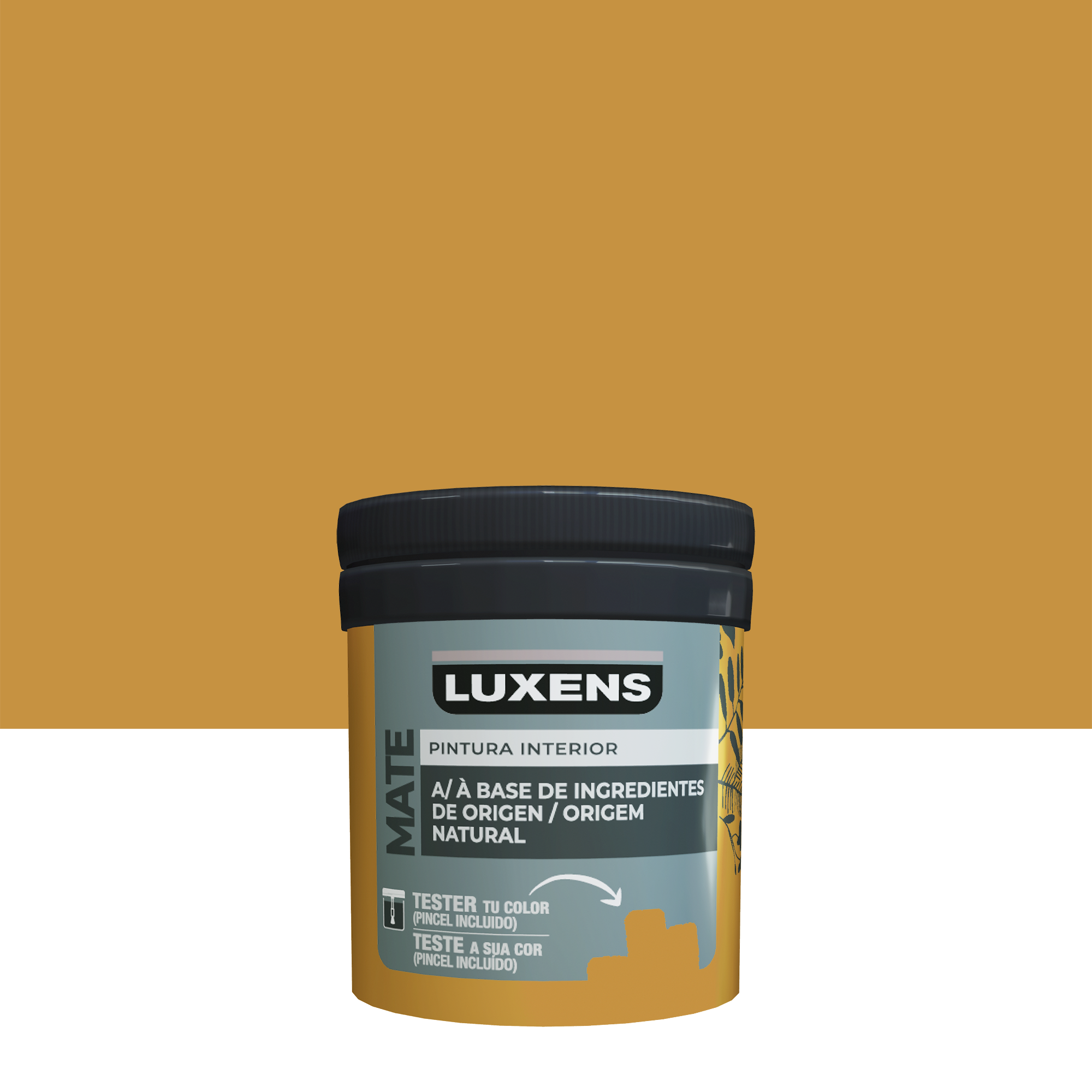 Tester de pintura luxens biobase mate 75ml banana 1