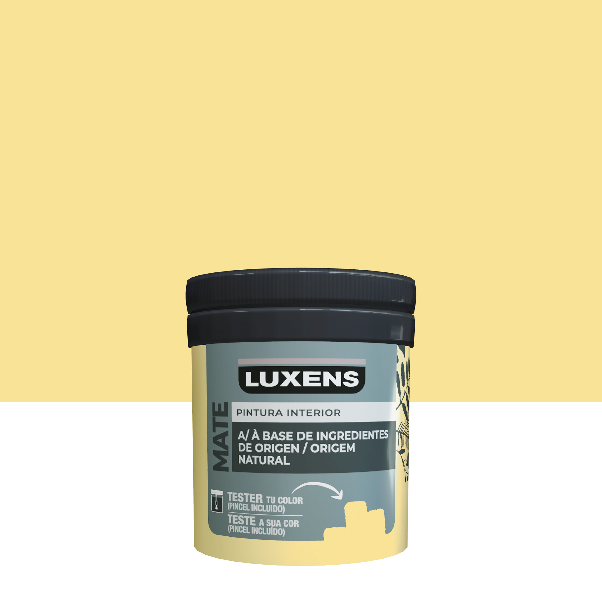 Tester de pintura luxens biobase mate 75ml banana 6