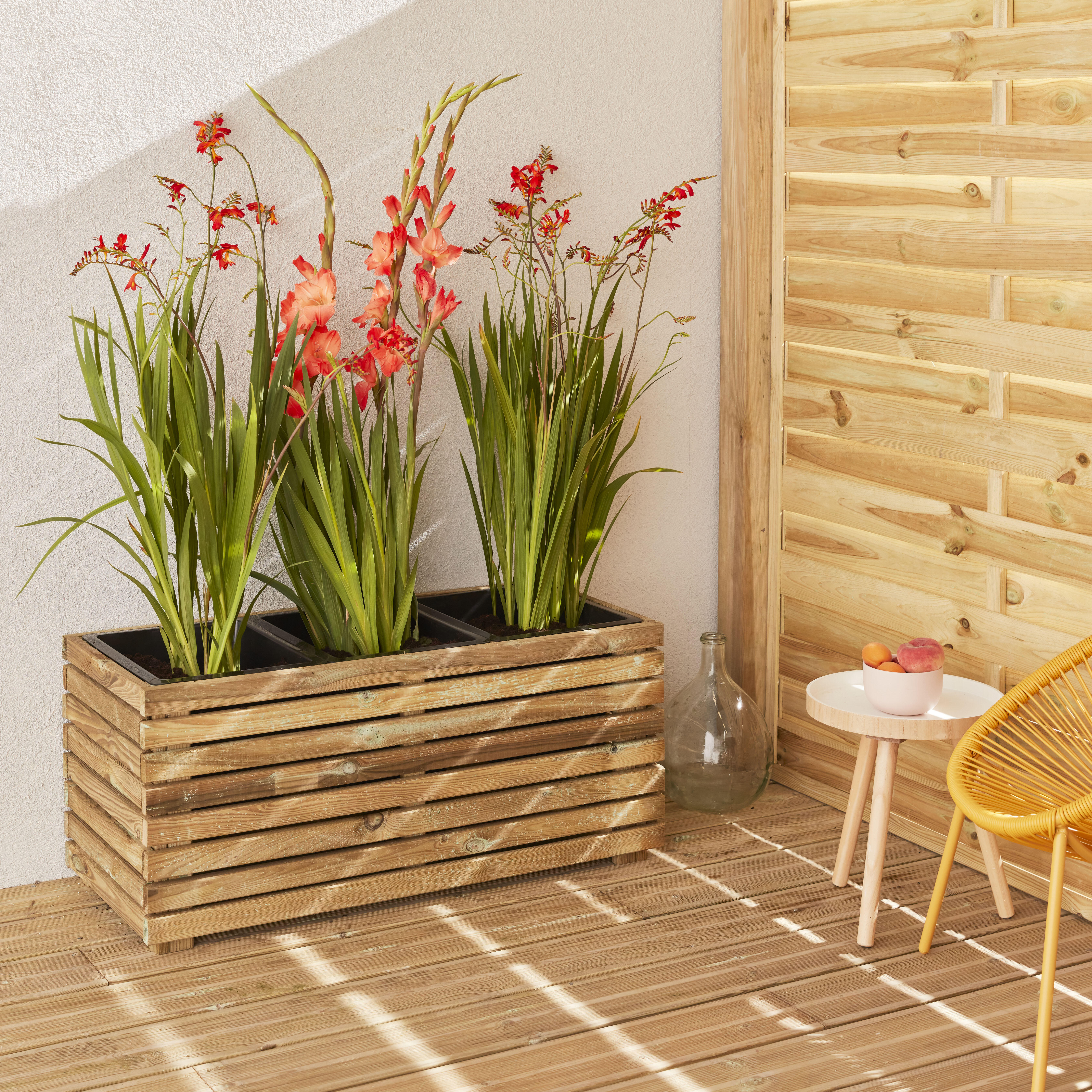 Vaso per piante e fiori Horizon CERLAND in legno marrone H 40 cm L 90 x P 40 cm - 3