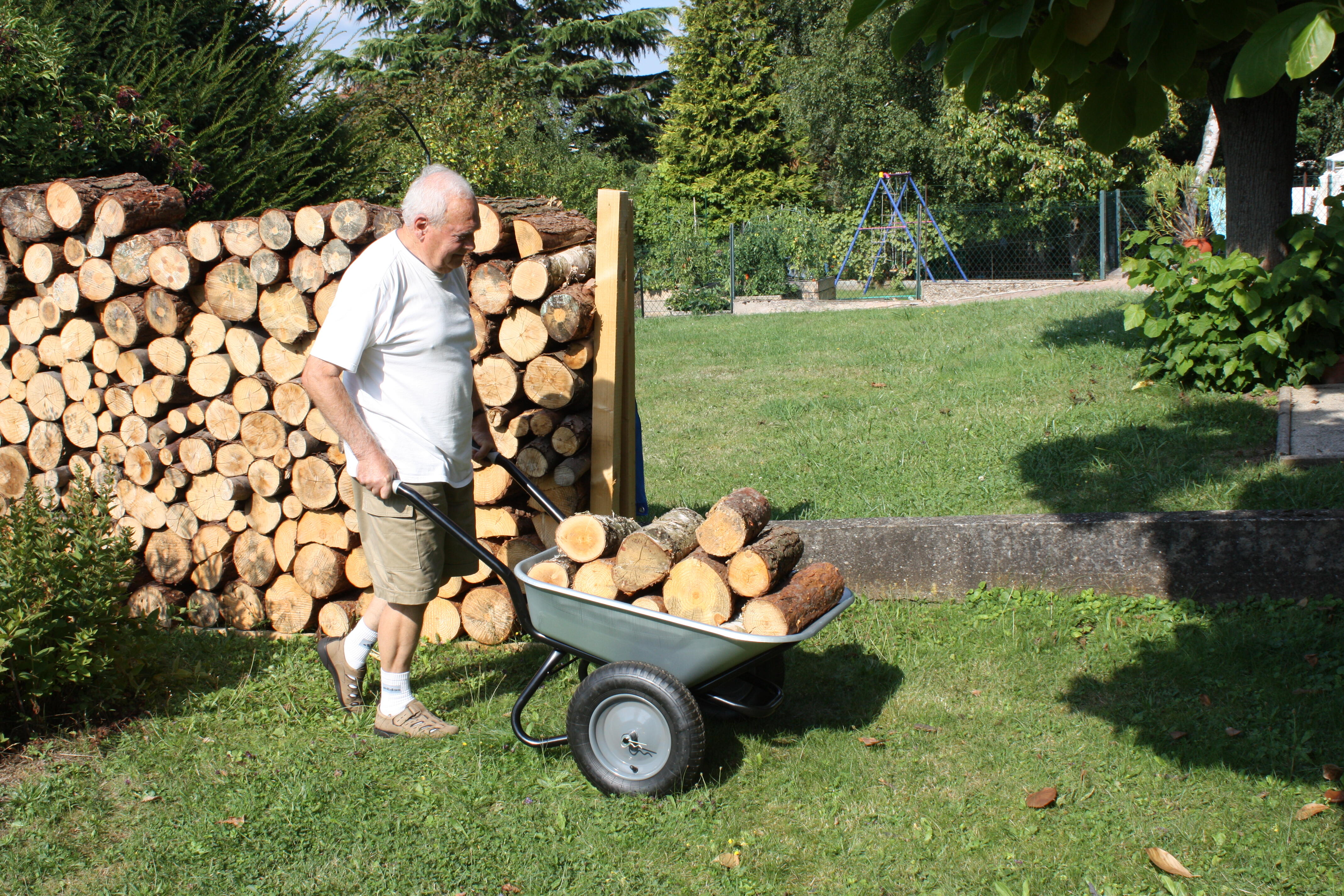 Brouette 2 roues acier galvanisé Aktiv excellium twin HAEMMERLIN, 100l, 150kg - 4
