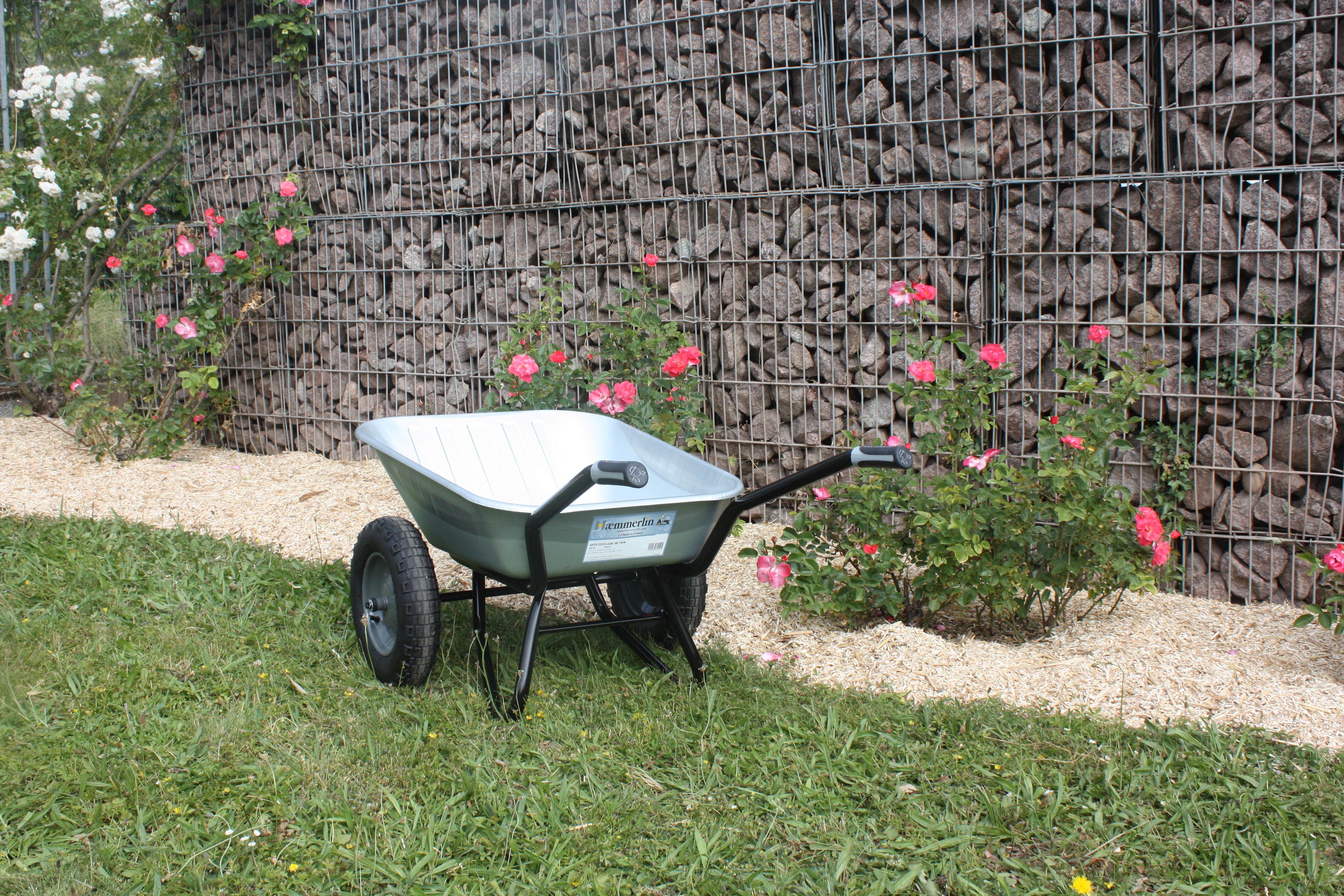 Brouette 2 roues acier galvanisé Aktiv excellium twin HAEMMERLIN, 100l, 150kg - 5