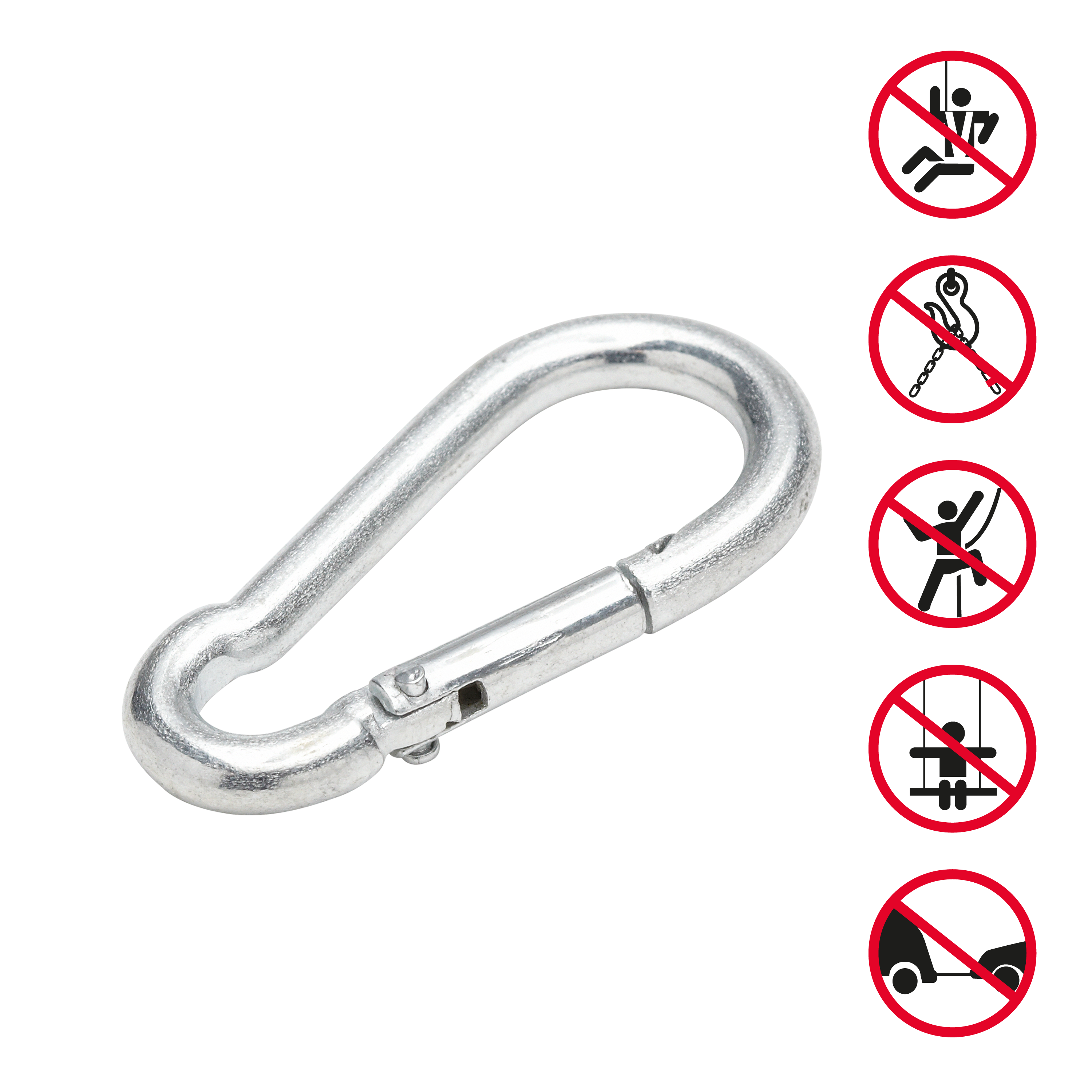 Moschettone STANDERS in acciaio galvanizzato Ø 4.0 x 40.0 mm 35.0 kg - 3