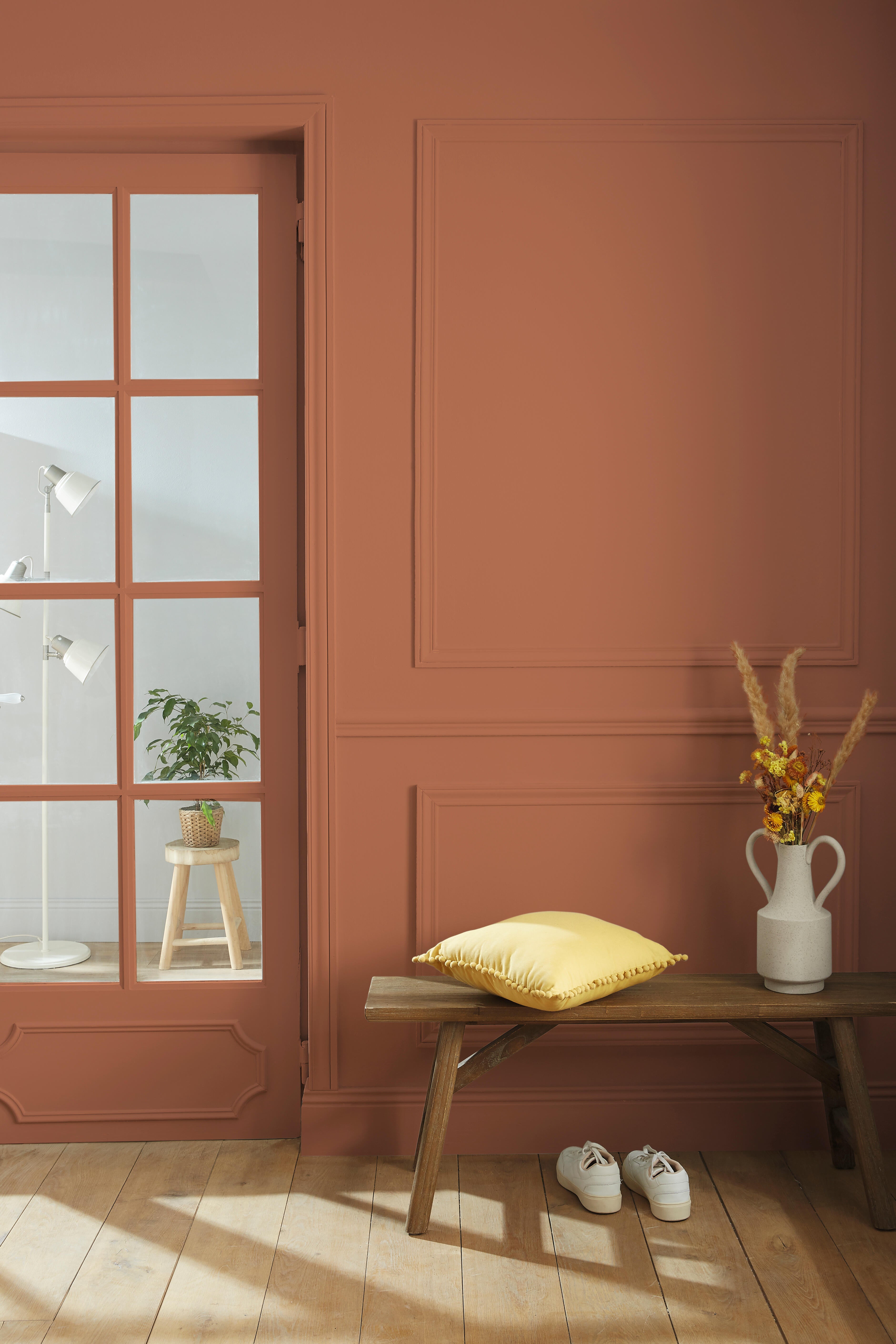 Pittura per interni per parete e soffitto lavabile, LUXENS Biobased arancio cotta 4 opaco, 2.5 L - 7