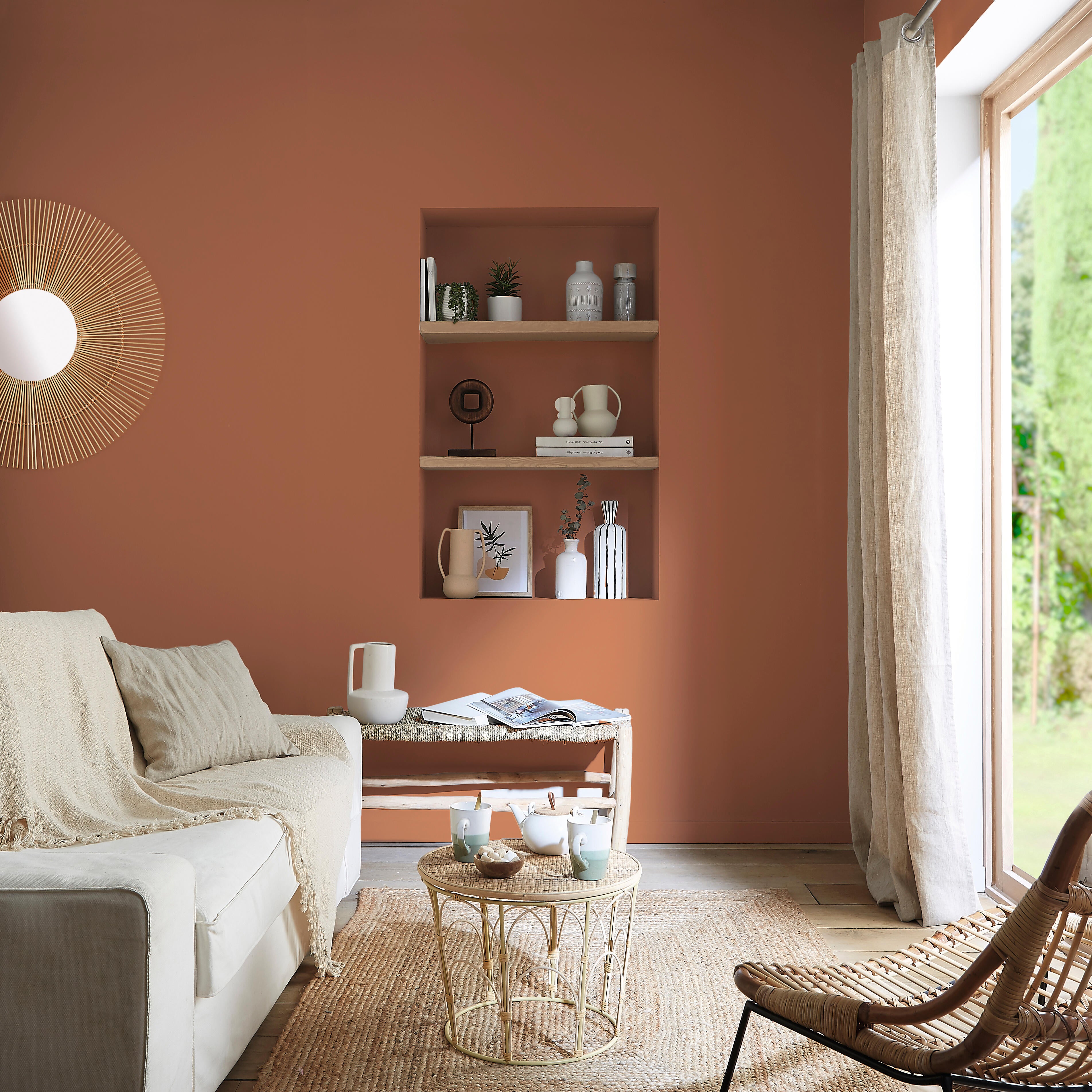 Pittura per interni per parete e soffitto lavabile, LUXENS Biobased arancio cotta 4 opaco, 2.5 L - 6