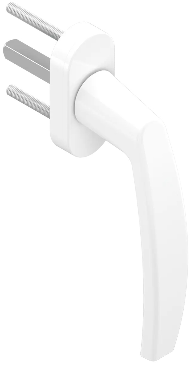 4 poignées de fenêtre, nylon peint blanc