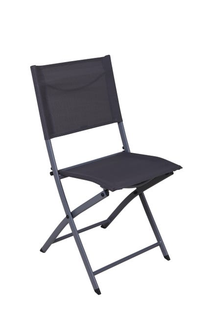 Chaise NATERIAL Emys en Acier Anthracite