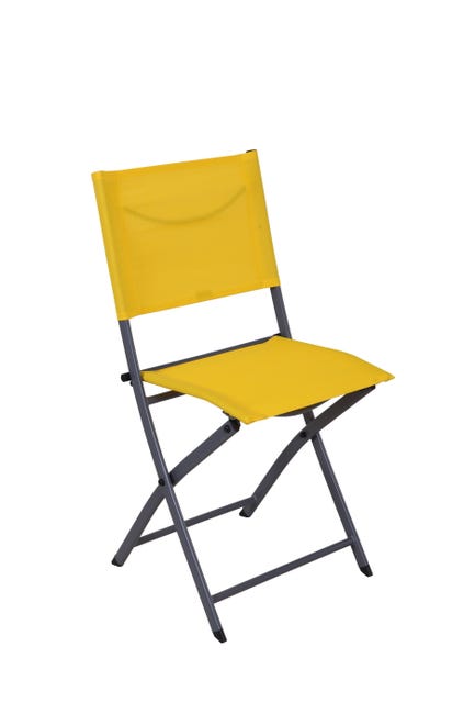 Chaise de jardin NATERIAL Emys en acier jaune / doré