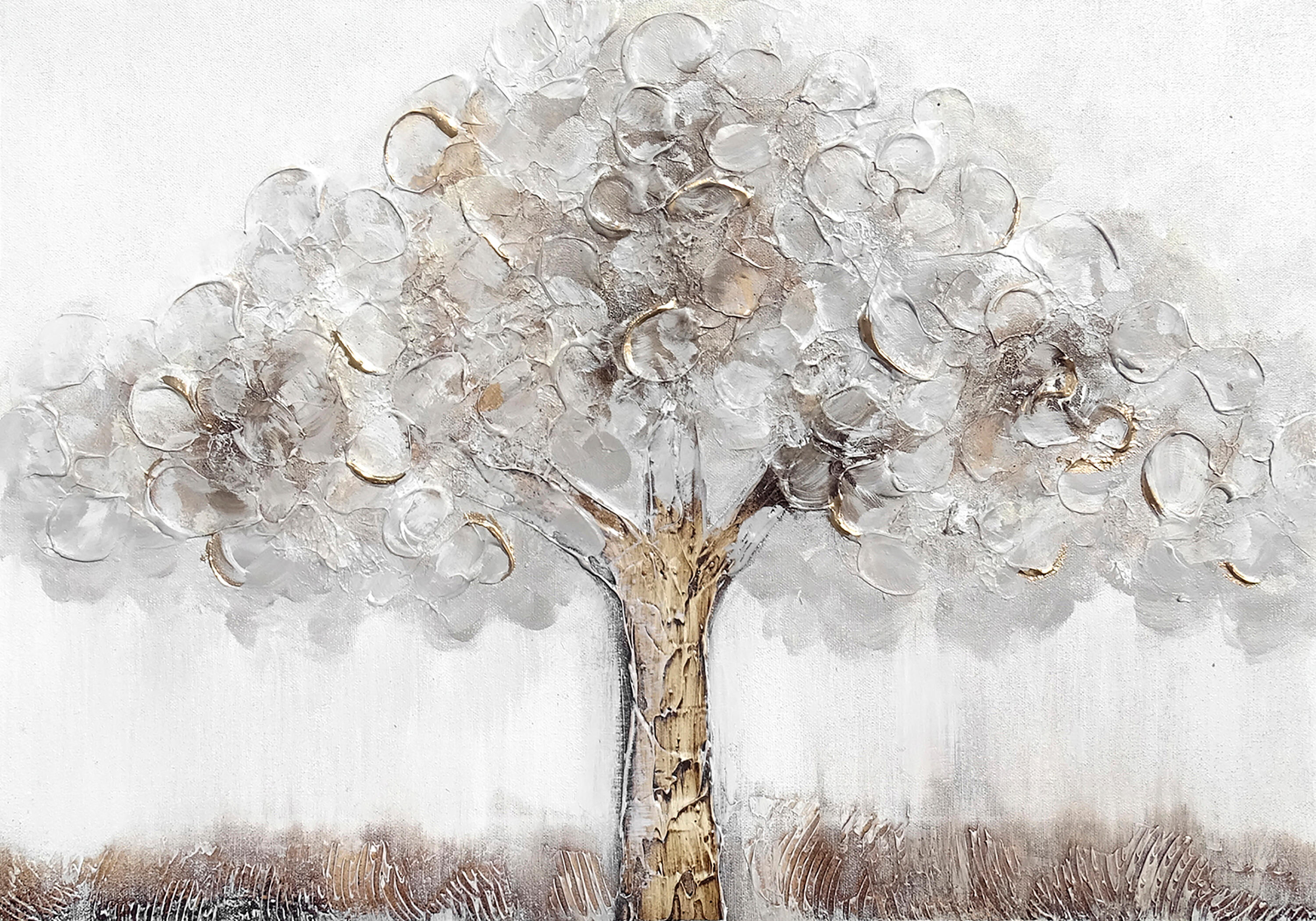 Tapa contador decorativa árbol blanco 35 x 50 cm